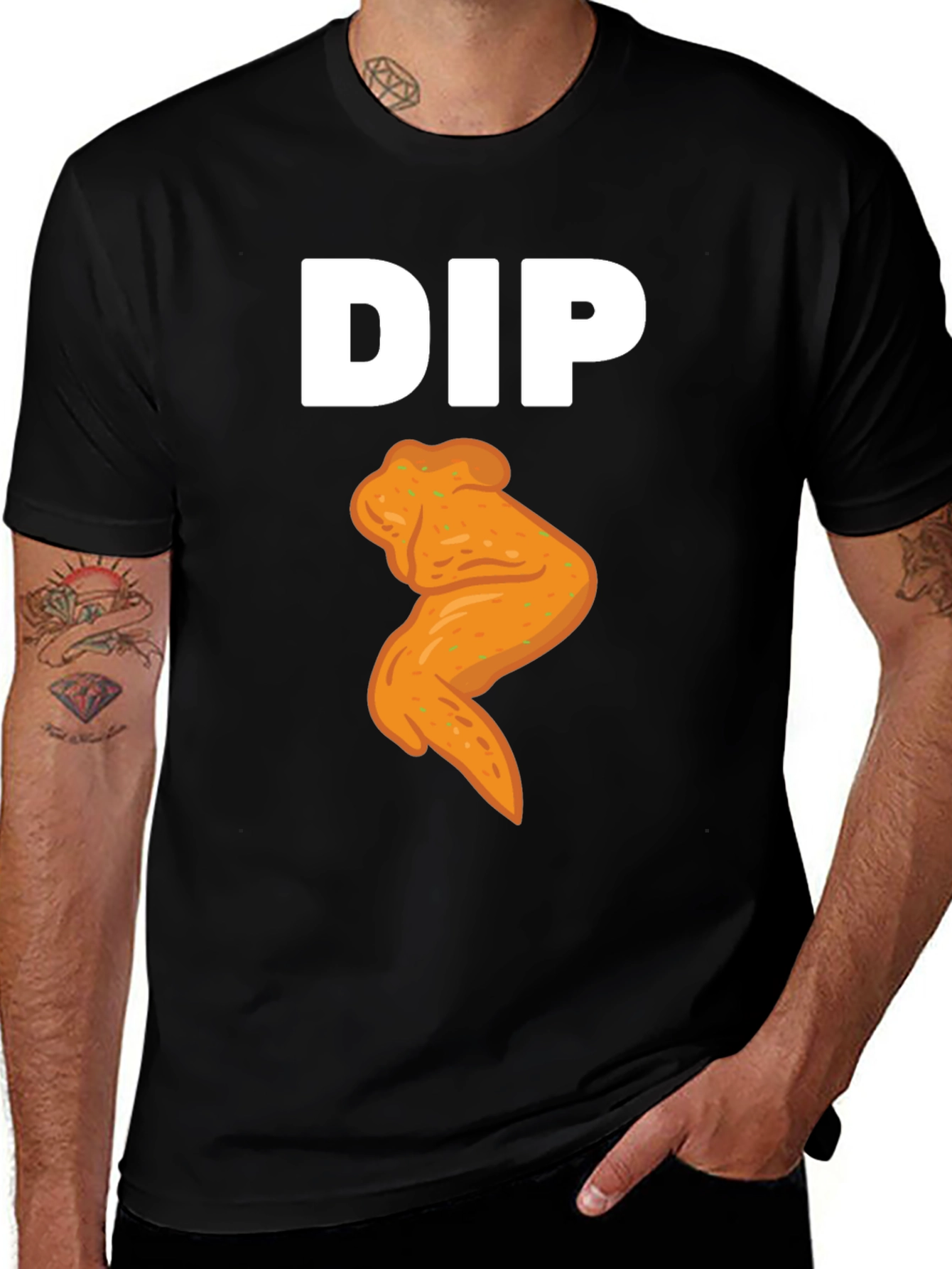 Variant 30 of DIP Chicken Wing Graphic Tee - Funny Foodie Shirt