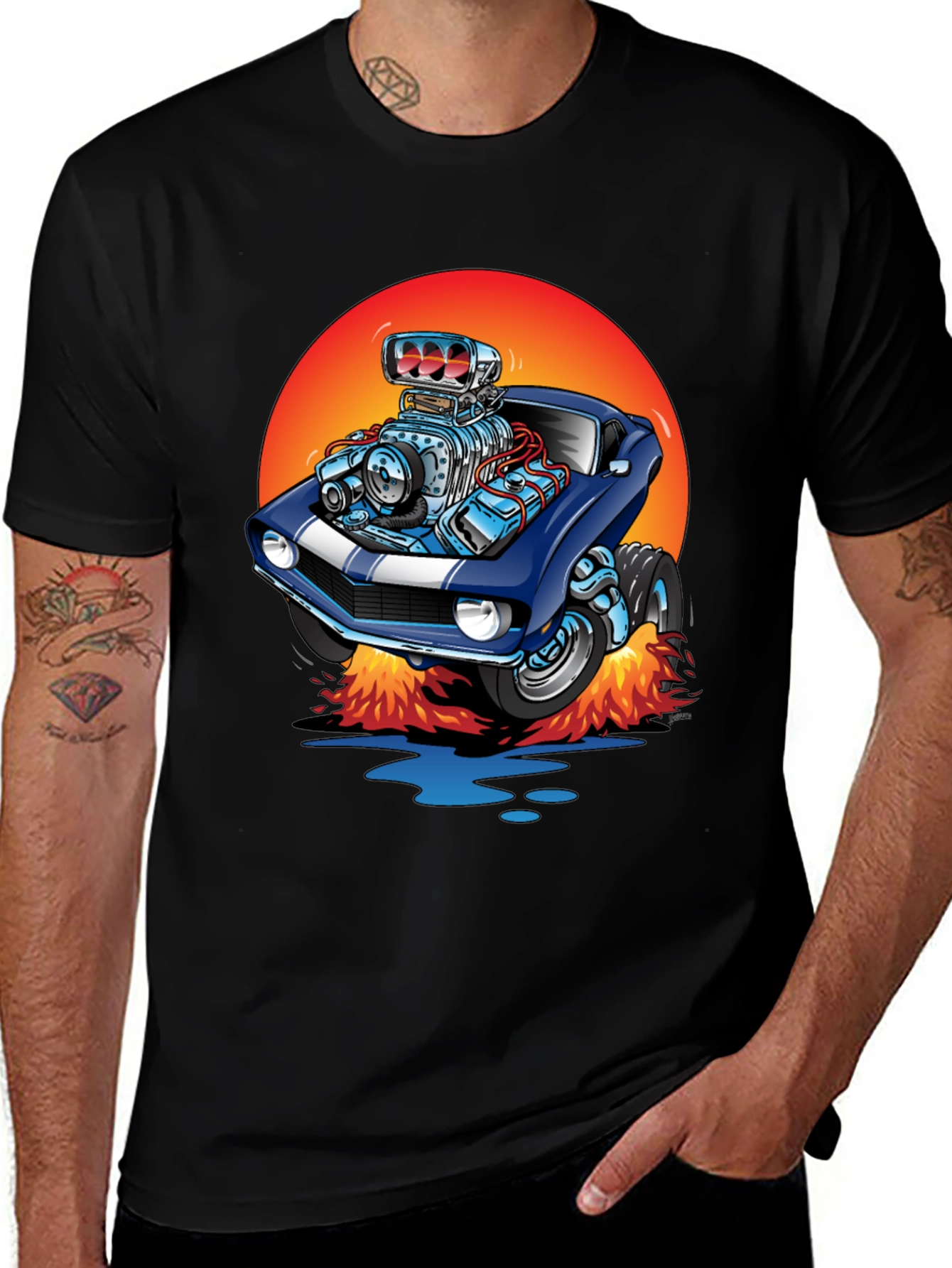 Variant 5 of Cartoon Hot Rod T-Shirt