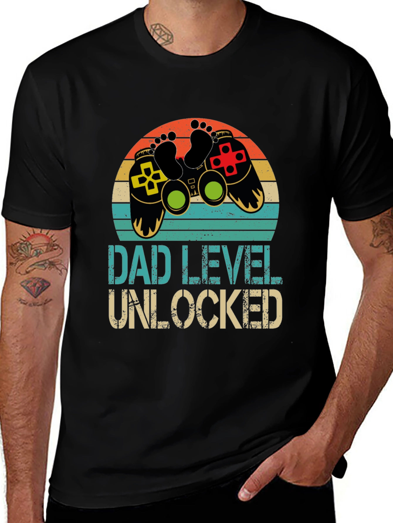 Dad Level Unlocked Gamer T-Shirt