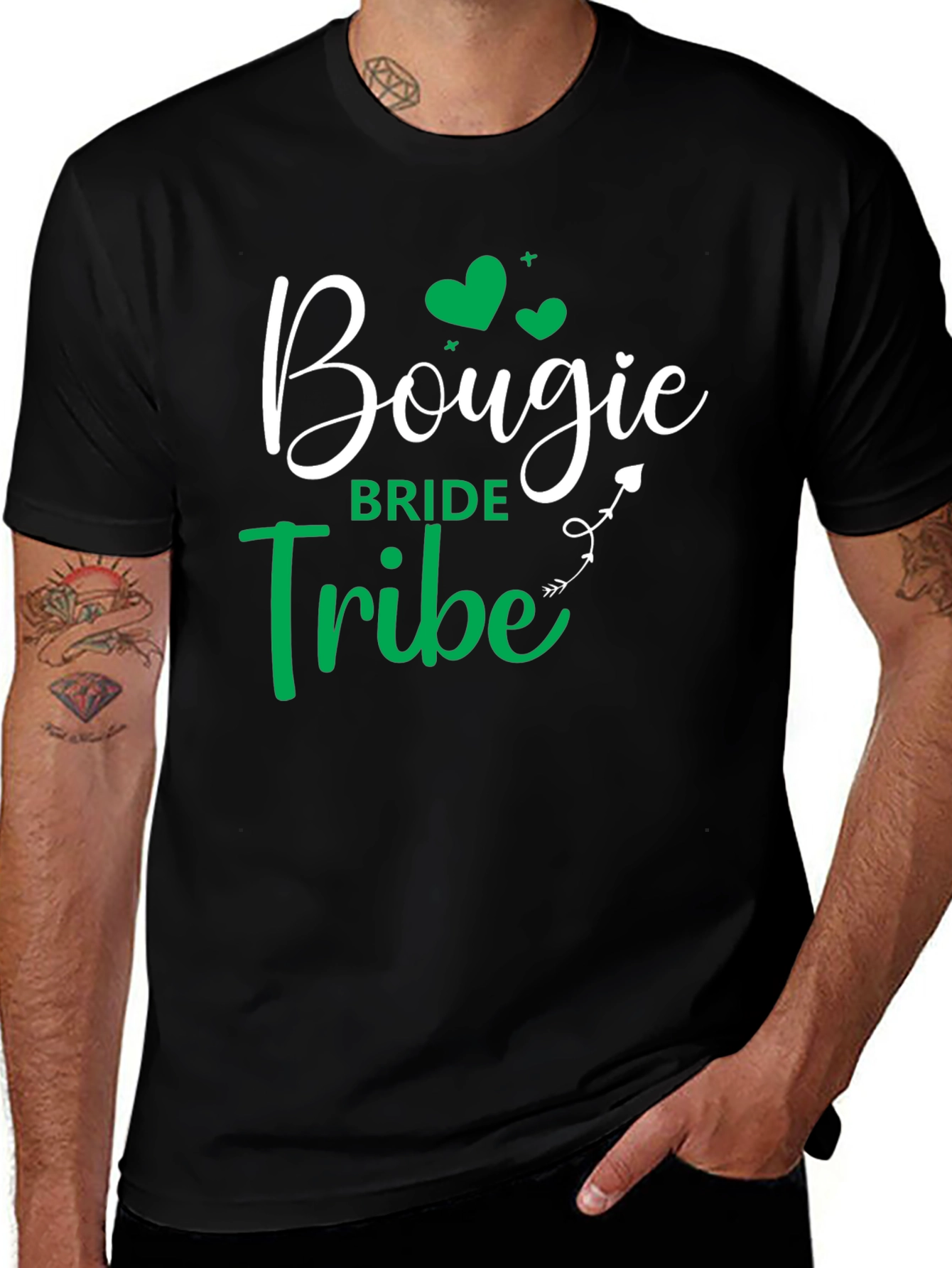 Variant 23 of Bougie Bride Tribe T-Shirt - Black Crew Neck
