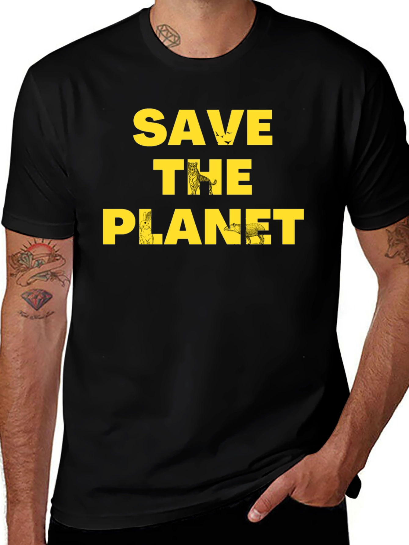 Variant 16 of Save the Planet Graphic Tee - Eco Friendly Shirt