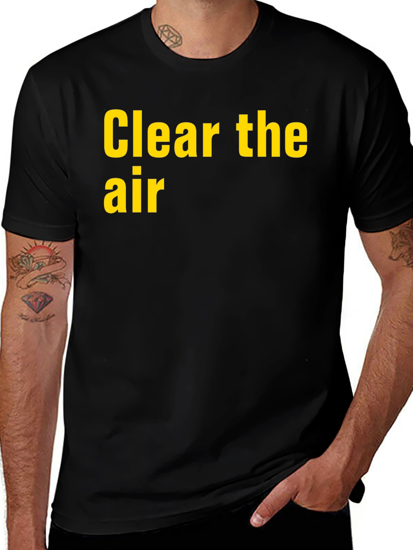 Variant 11 of Clear The Air Black T-Shirt