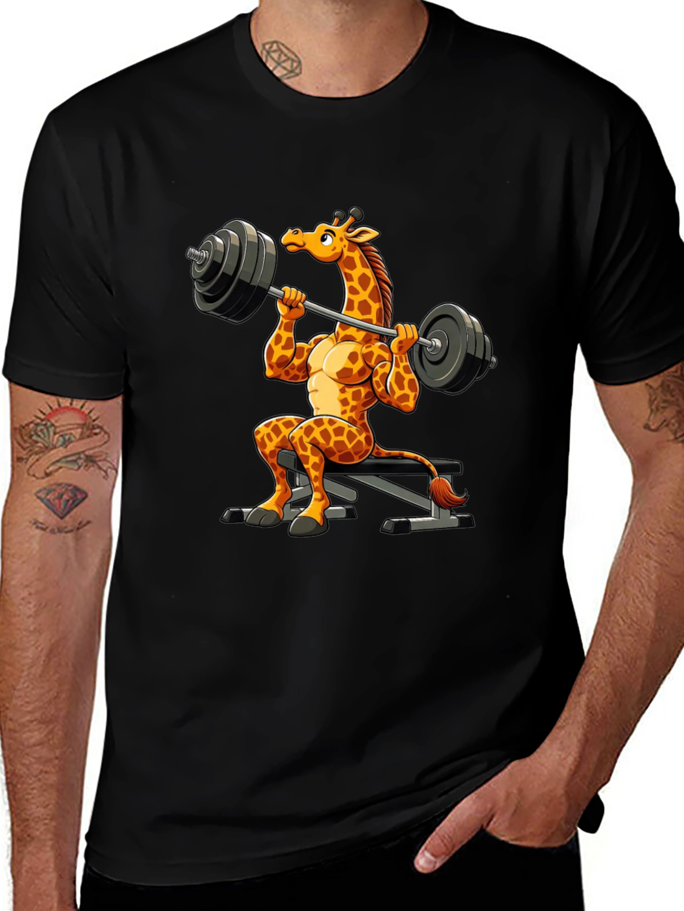 Variant 16 of Giraffe Gym T-Shirt