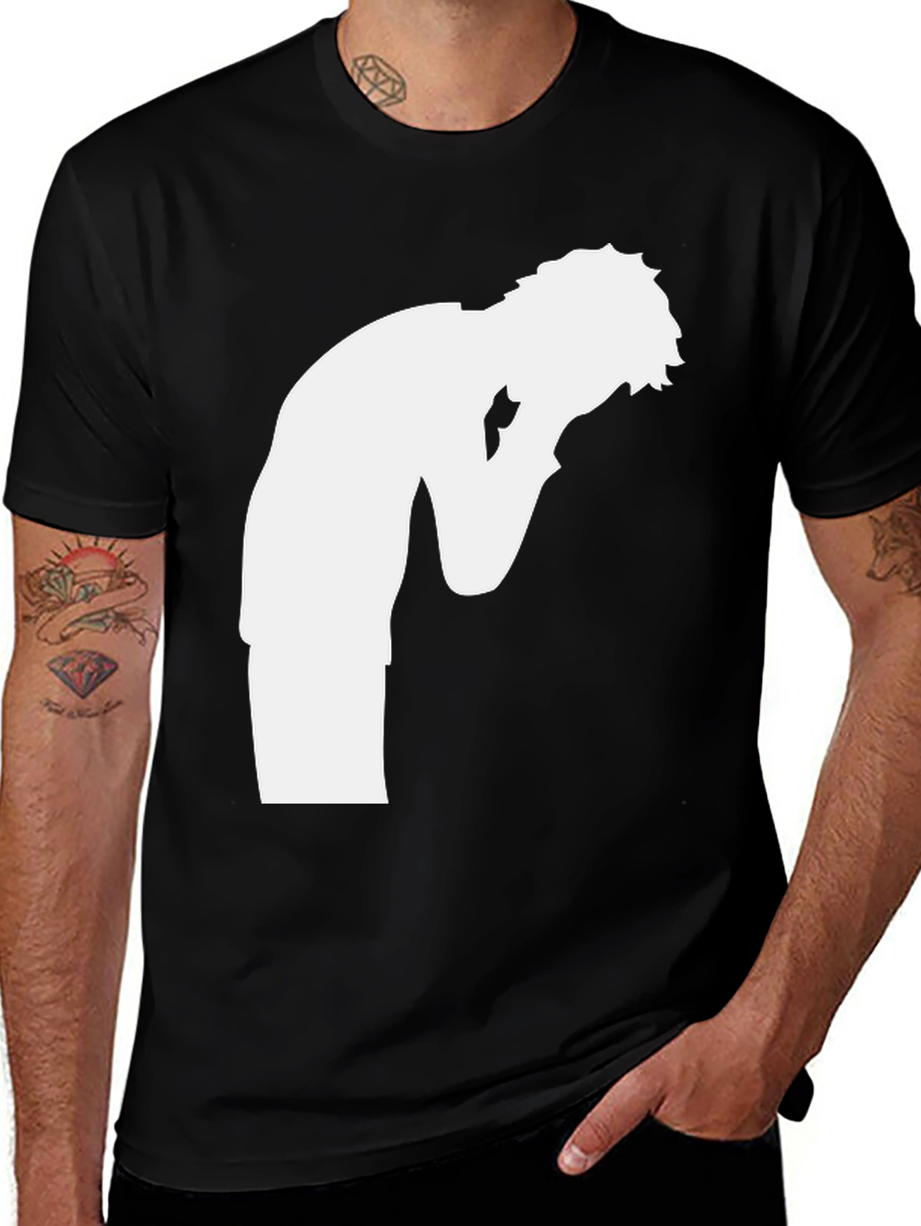 Variant 29 of Silhouette Graphic Tee - Black Unisex T-Shirt
