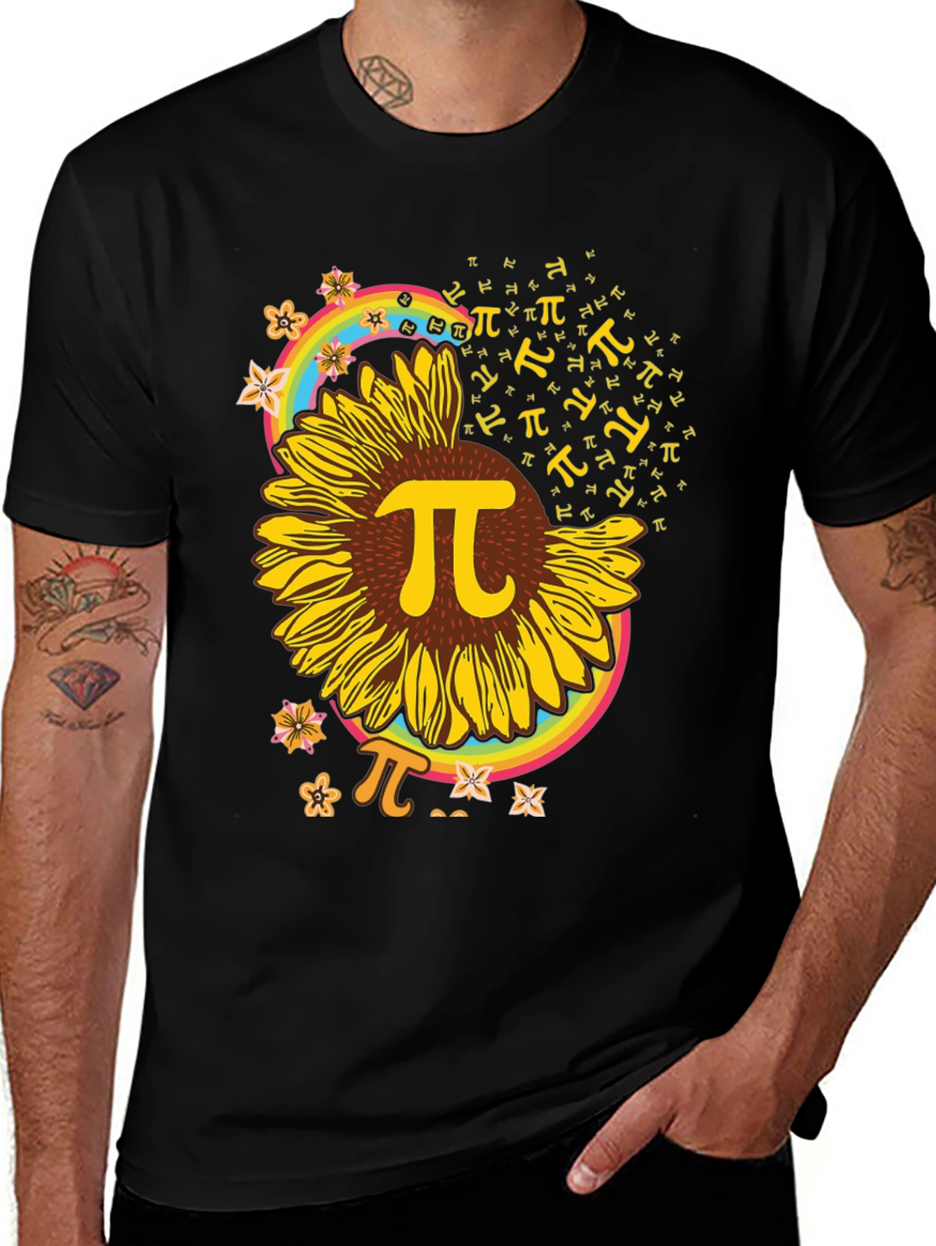 Sunflower Pi Symbol Graphic T-Shirt