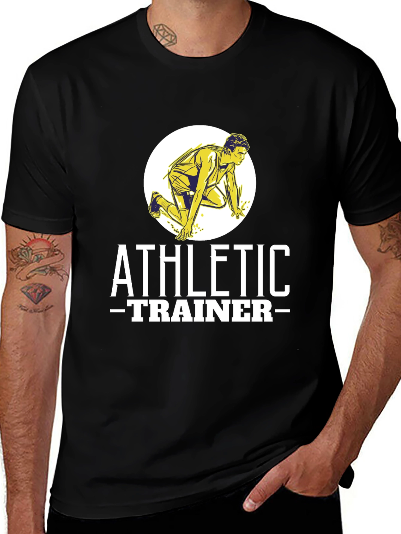 Athletic Trainer Graphic Tee - Black