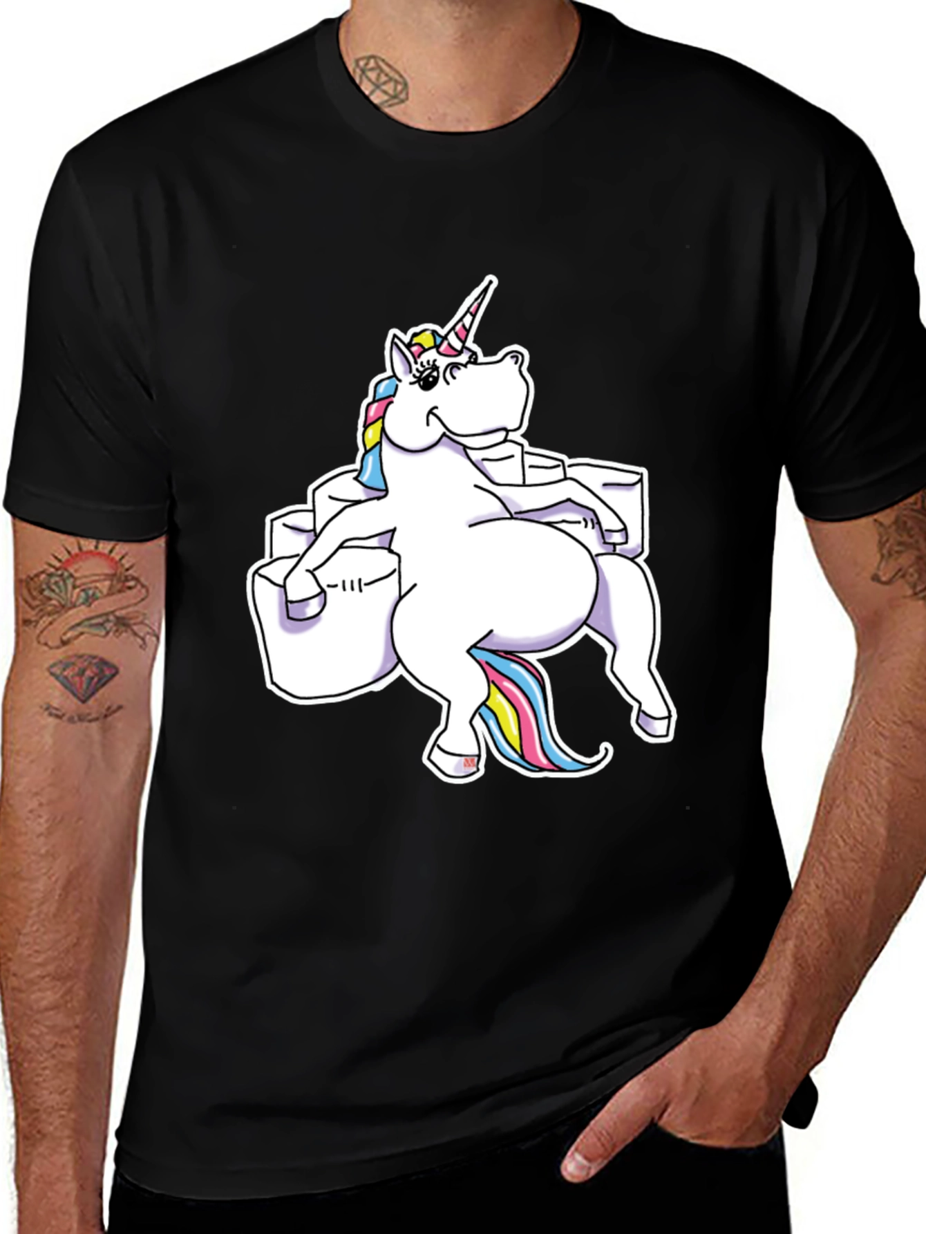 Variant 11 of Unicorn Sitting on Toilet Paper T-Shirt