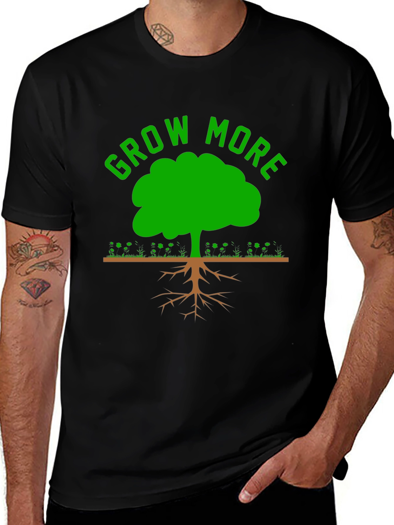 Variant 5 of Grow More Tree Roots Graphic T-Shirt