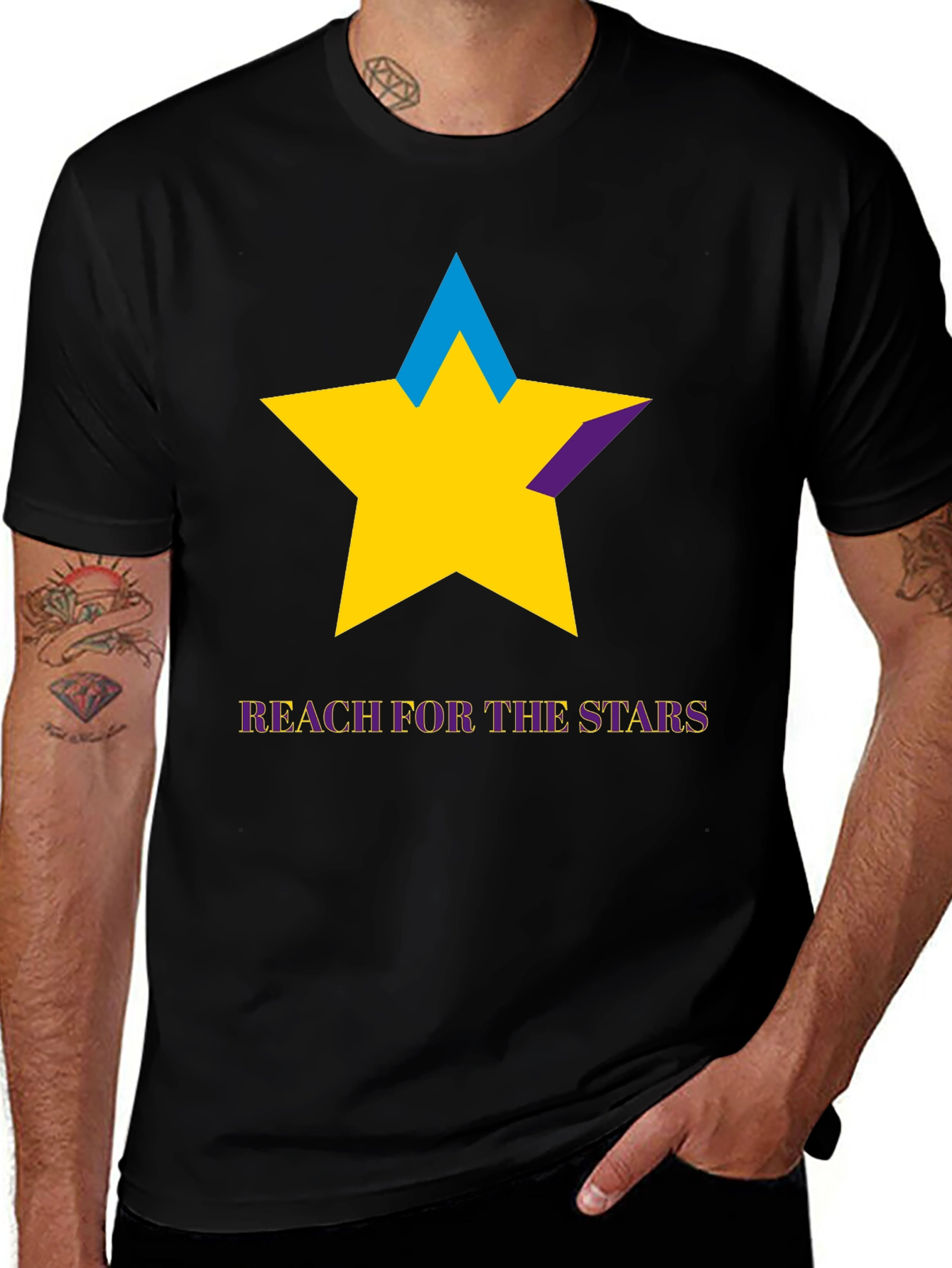 Variant 30 of Reach for the Stars Graphic Tee - Black