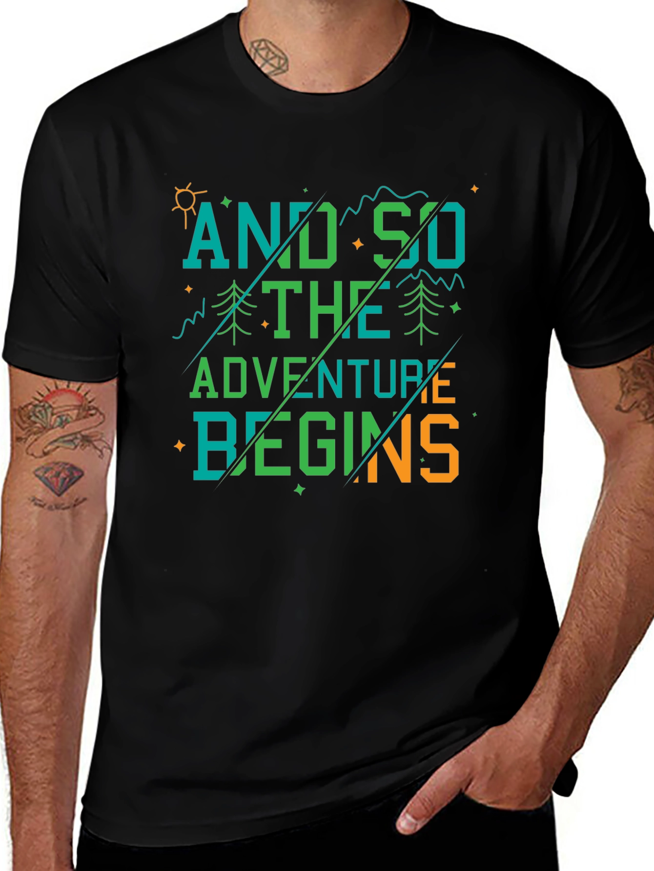 Variant 14 of Adventure Begins T-Shirt - Stylish Graphic Tee