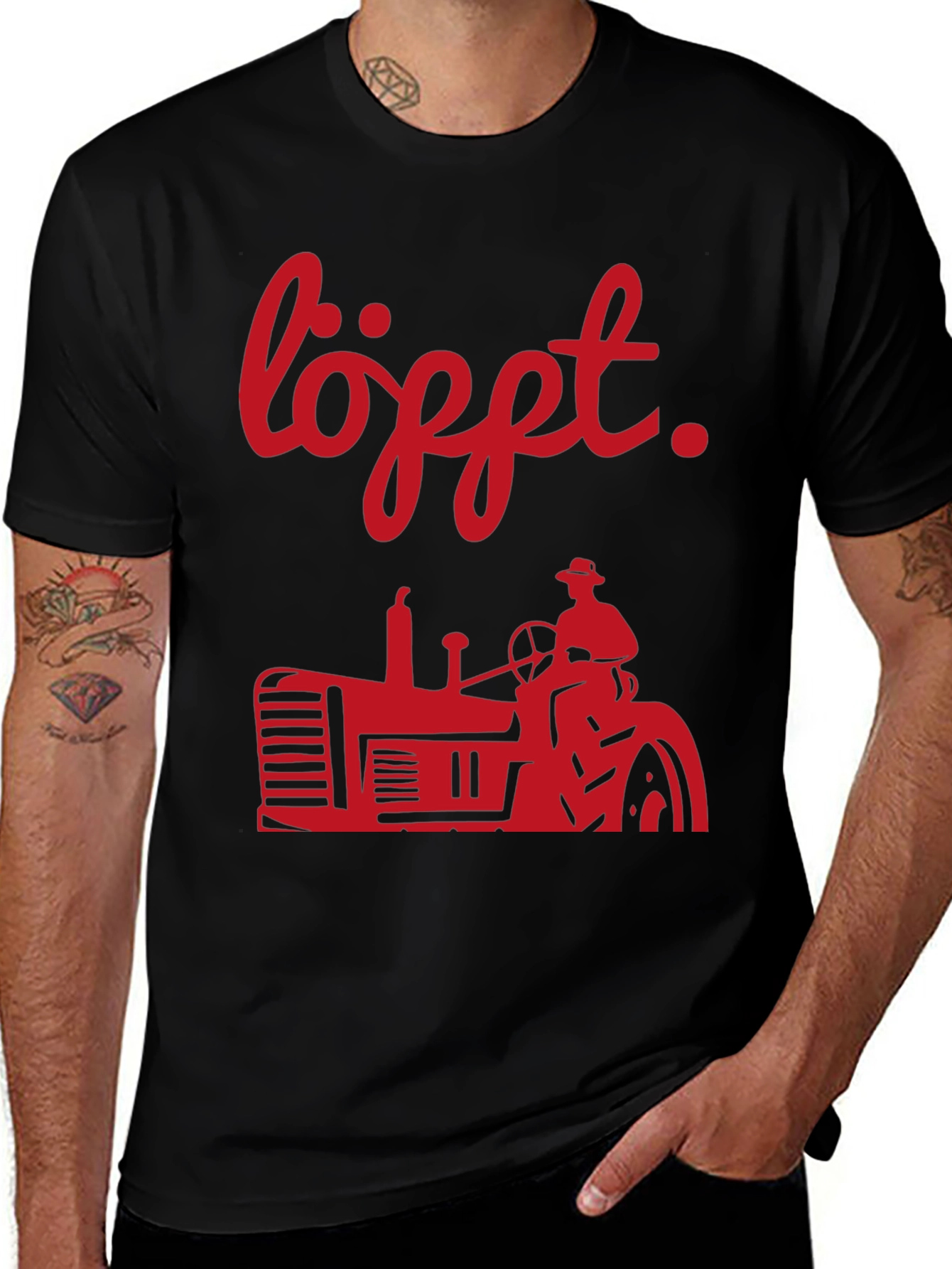 Variant 29 of Lofft Tractor T-Shirt - Mens Black Tee