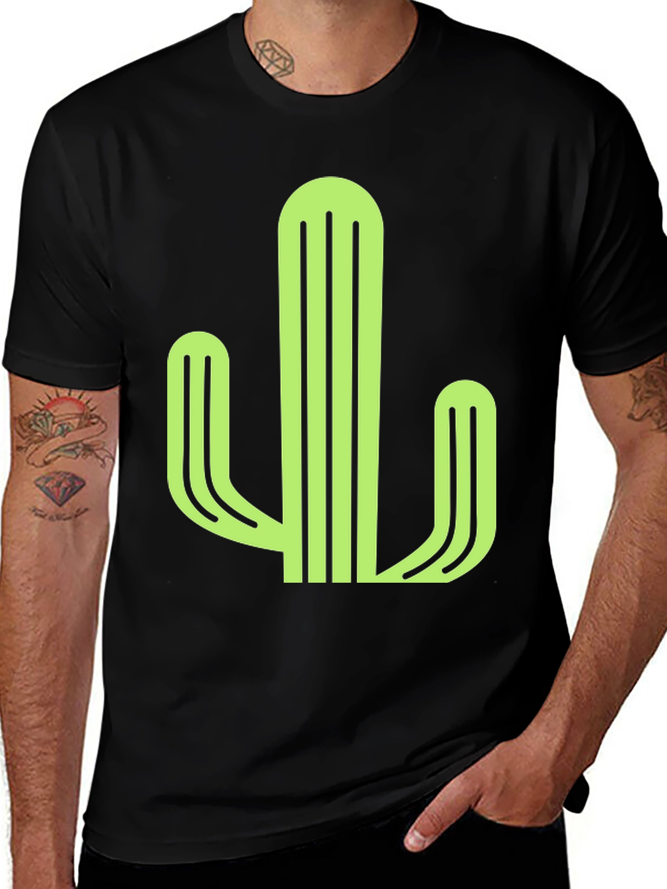 Variant 22 of Cactus Graphic Tee - Modern Desert Style