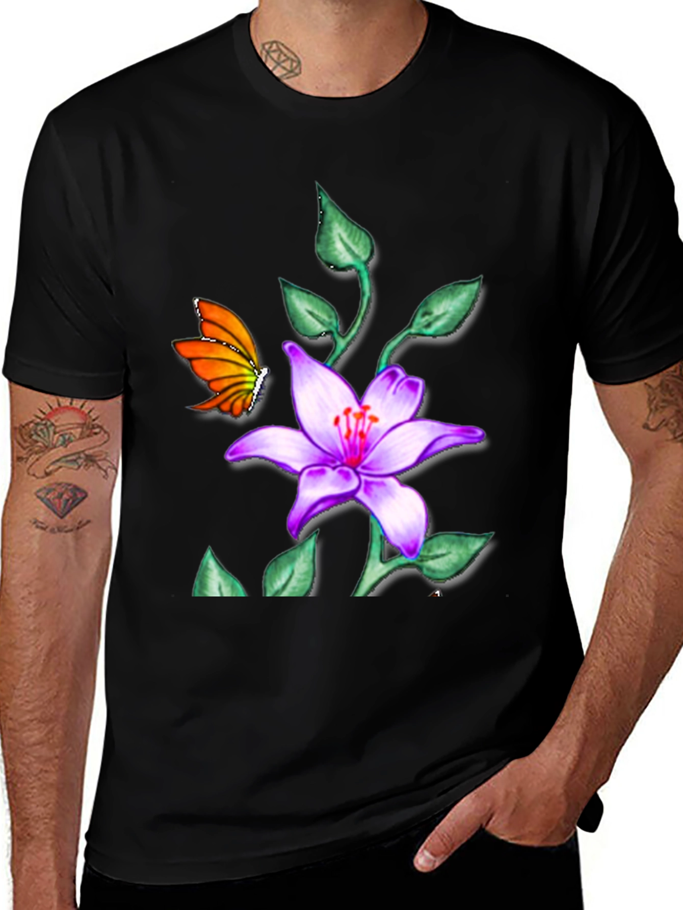 Variant 12 of Butterfly & Floral T-Shirt