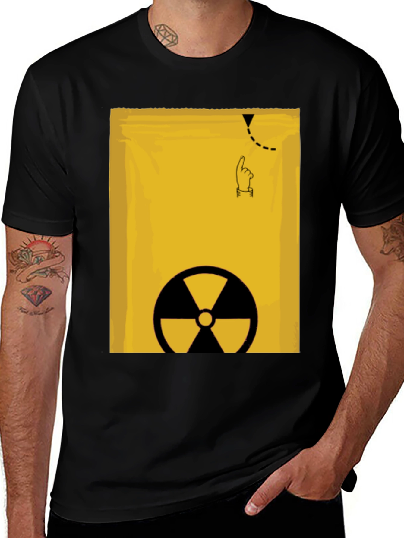 Variant 23 of Caution Radiation T-Shirt - Novelty Graphic Tee