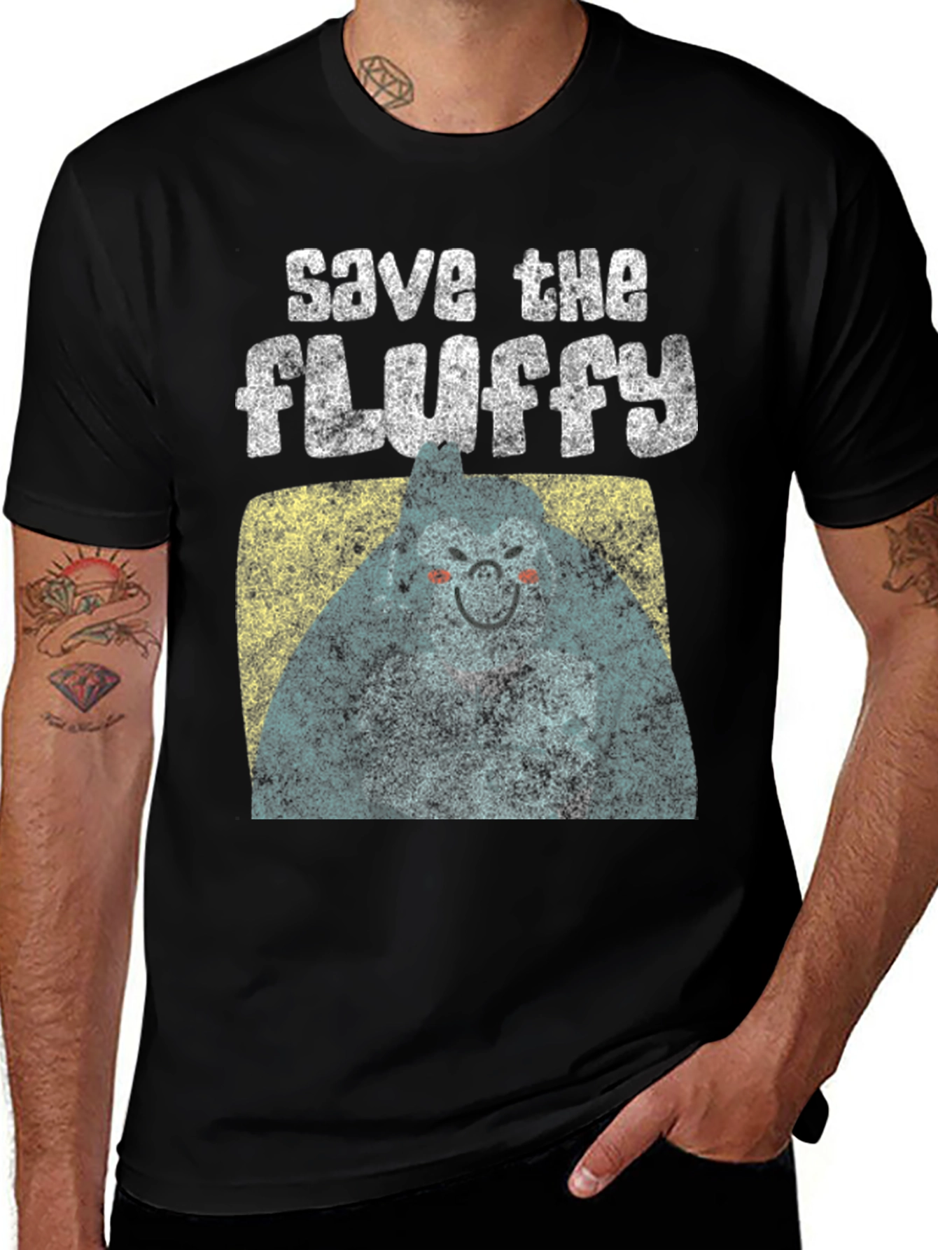 Variant 19 of Save The Fluffy Graphic T-Shirt - Comfort Fit
