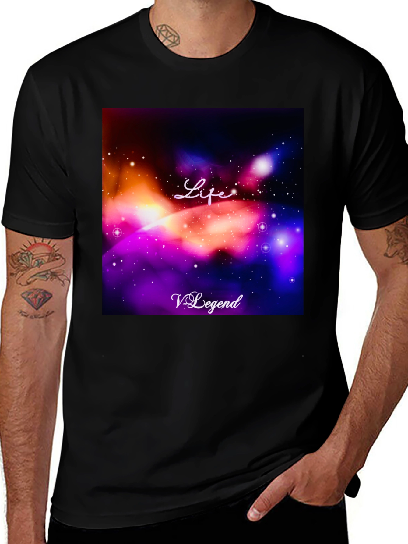 Life Legend Galaxy T-Shirt - Unisex Black Tee