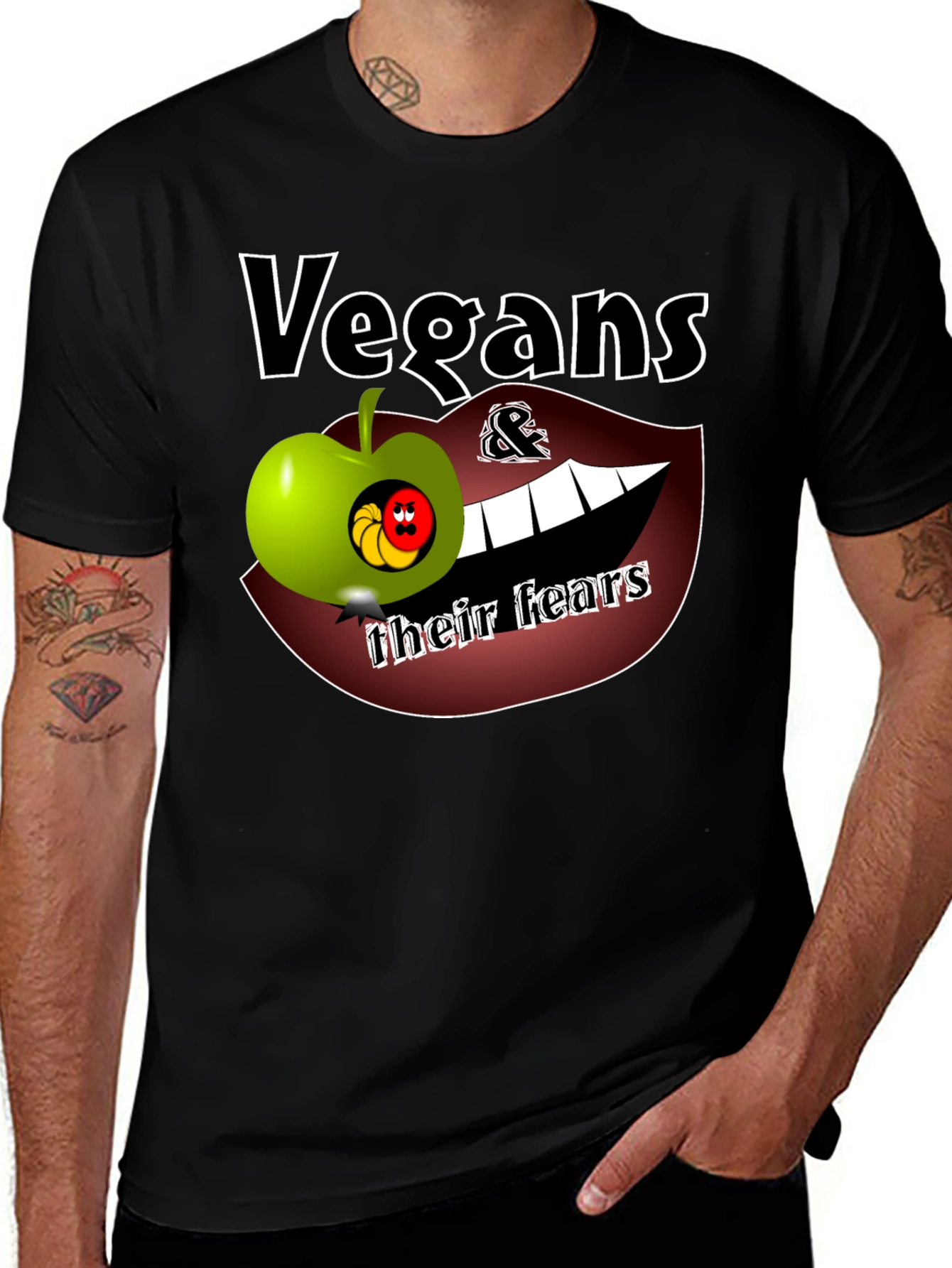 Variant 9 of Vegans & Their Fears T-Shirt