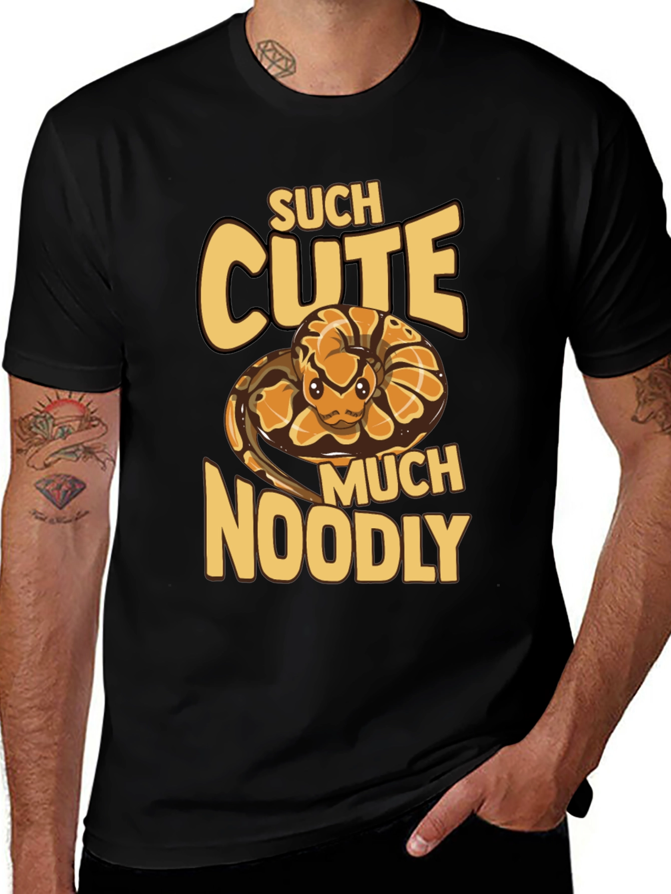 Variant 18 of Cute Snake Noodly T-Shirt - Fun Reptile Graphic Tee