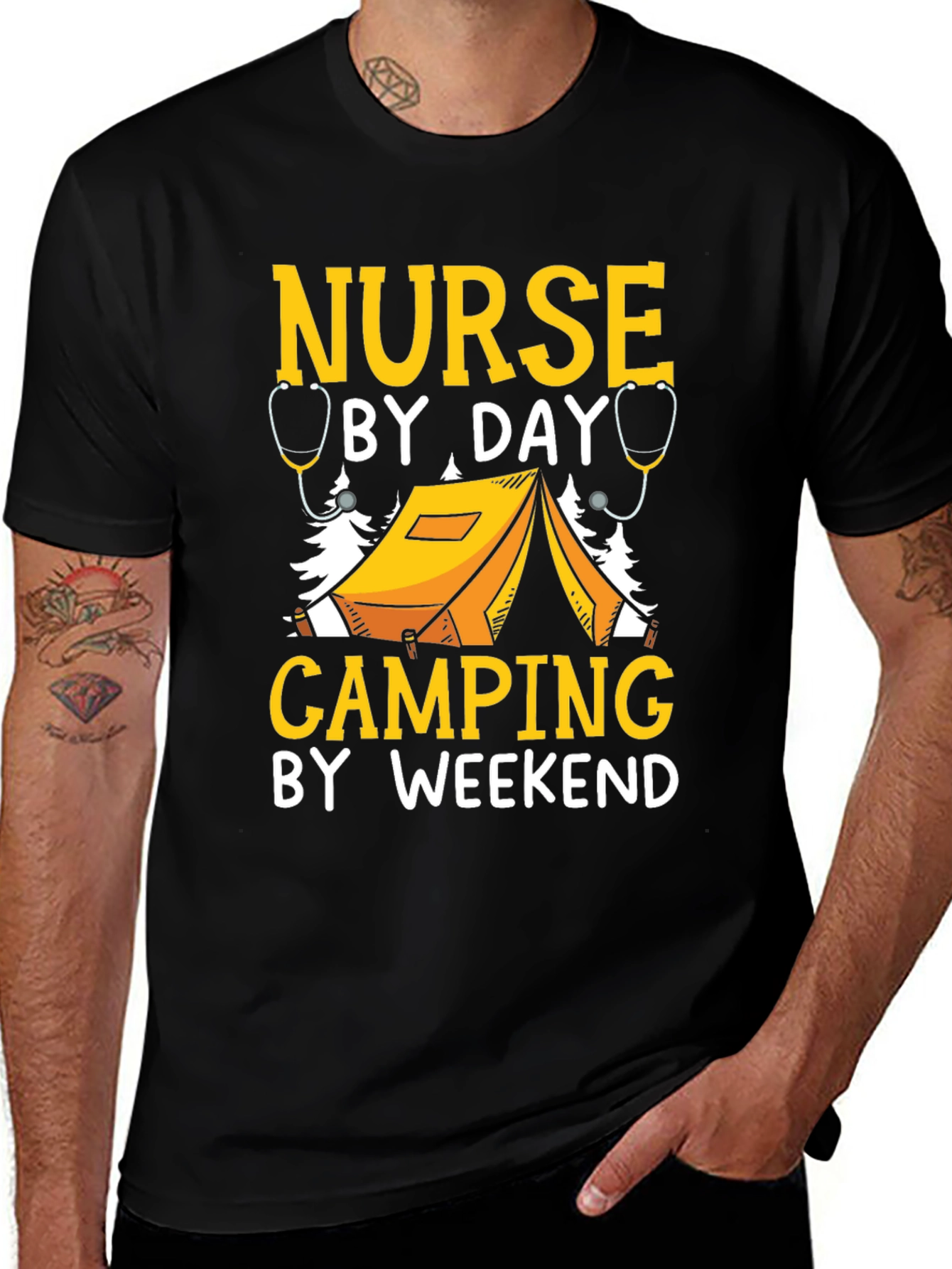 Variant 29 of Nurse By Day Camping By Weekend T-Shirt