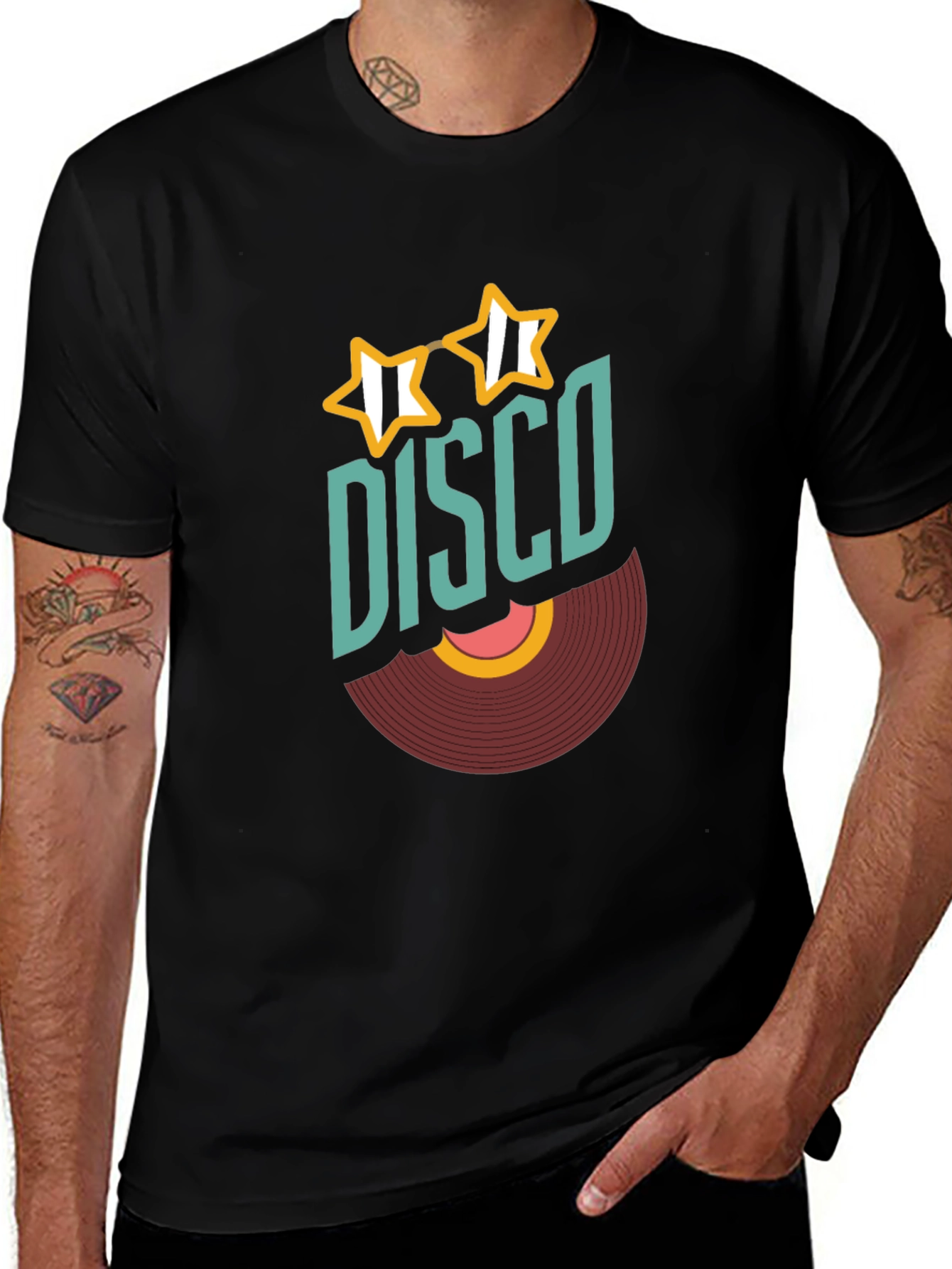 Variant 25 of Retro Disco Record T-Shirt