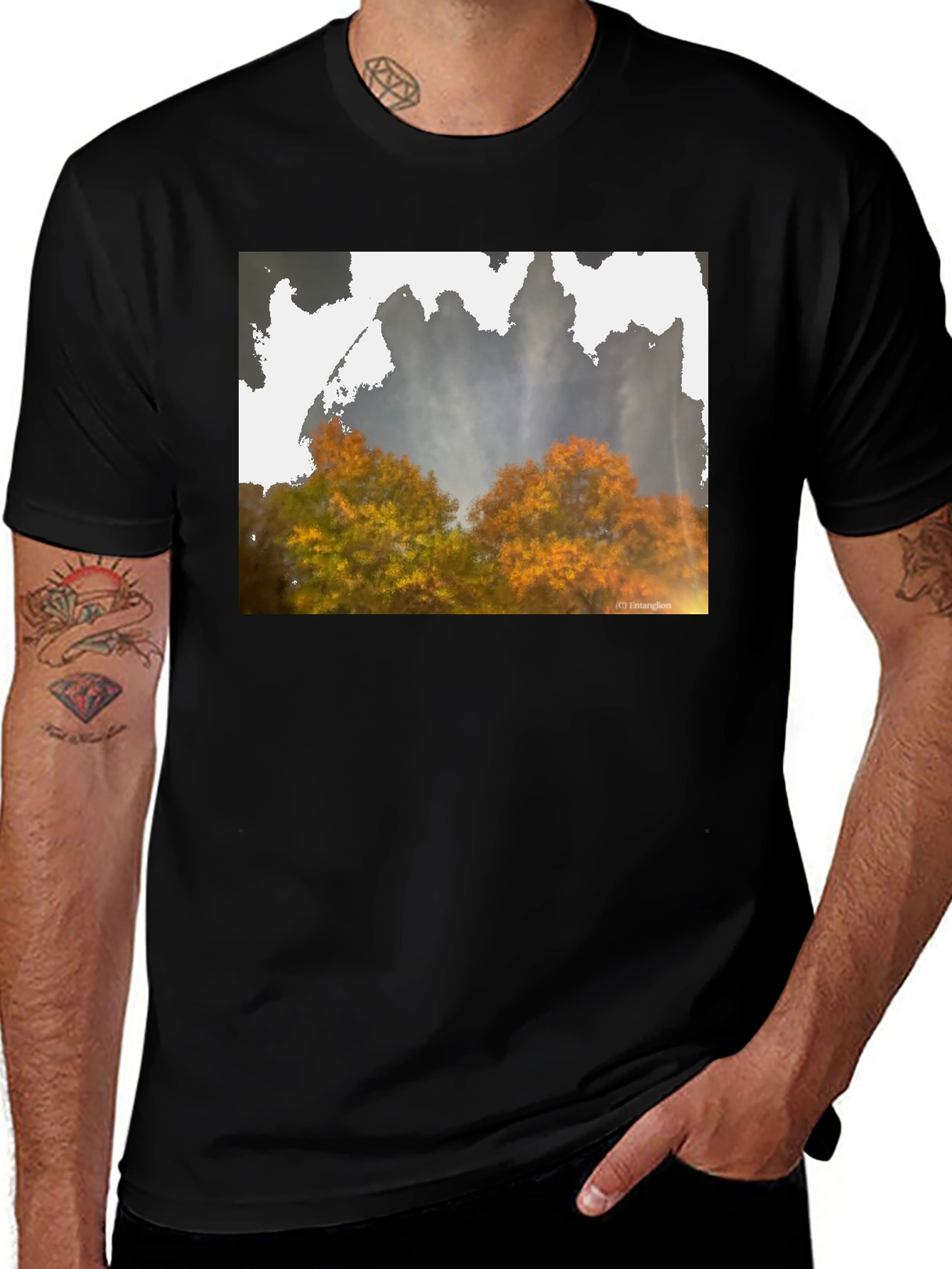 Variant 15 of Nature Scene Black T-Shirt