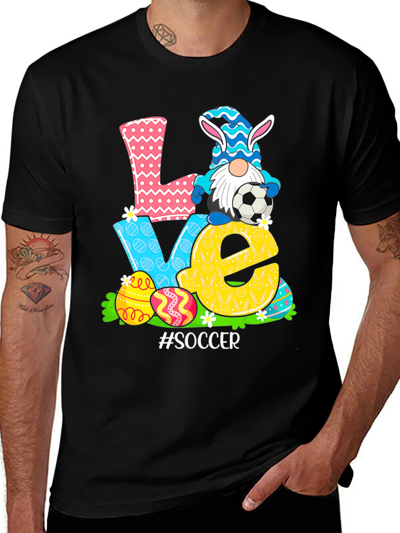 Love Soccer Easter Gnome T-Shirt