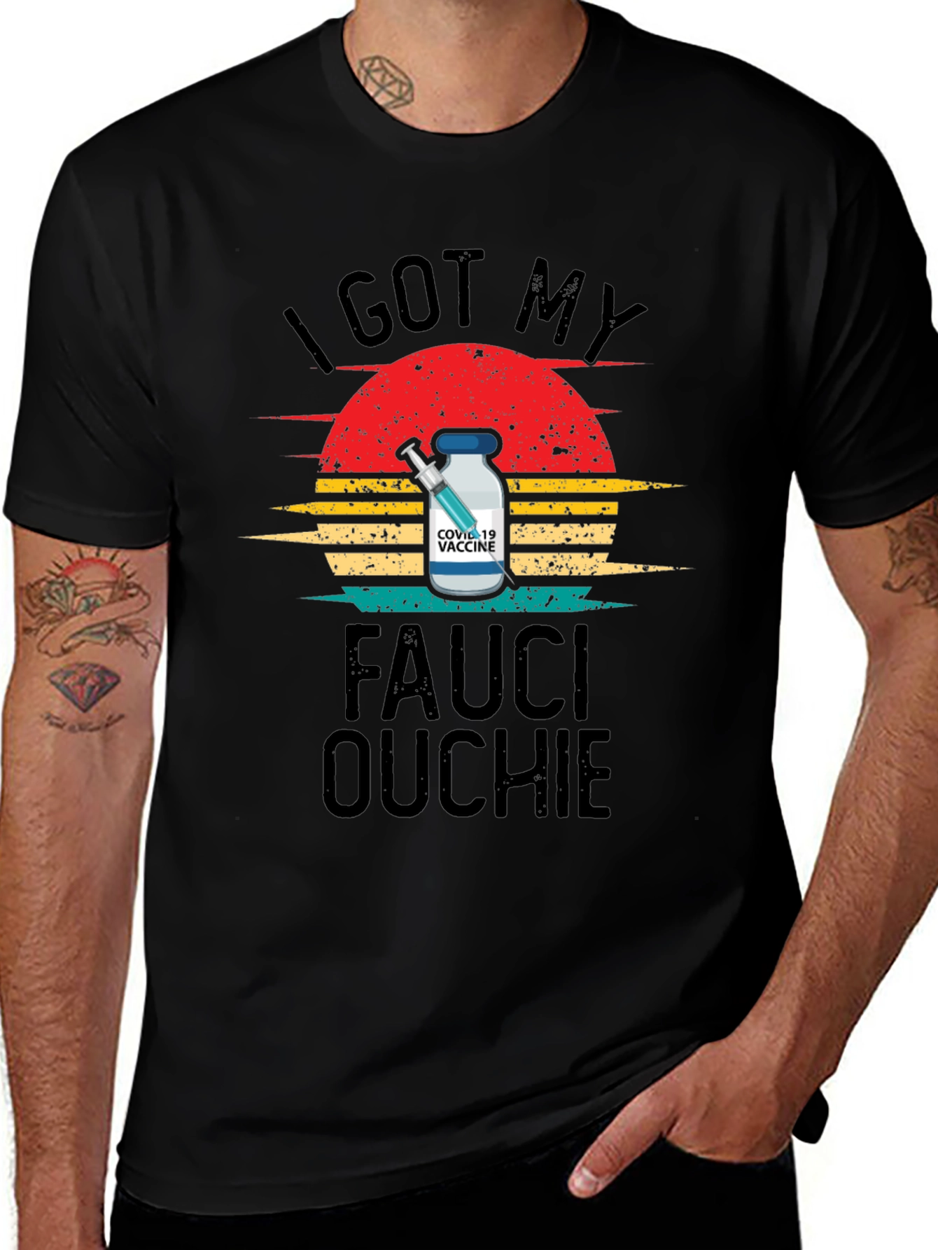 Variant 17 of I Got My Fauci Ouchie Retro T-Shirt