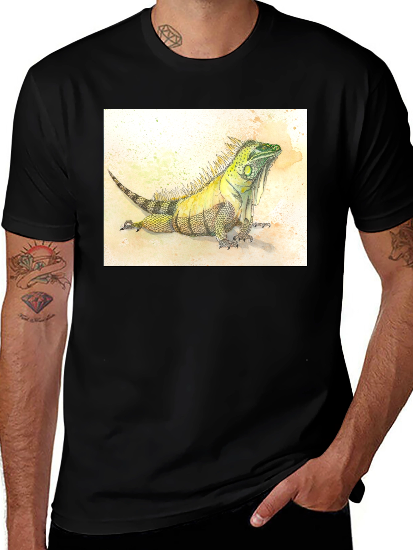 Variant 23 of Iguana Graphic Tee - Cool Reptile T-Shirt