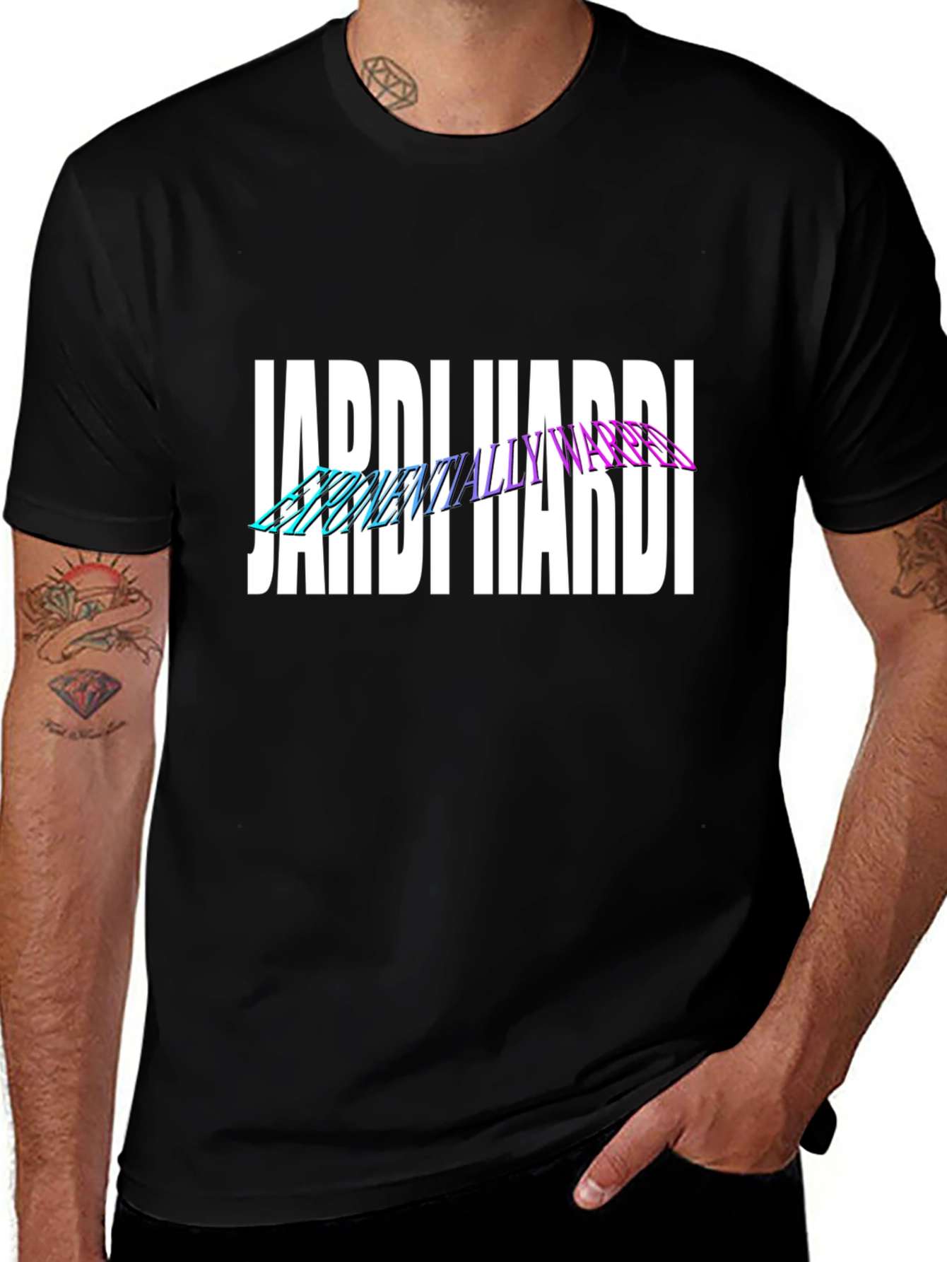 Variant 24 of Jardi Hardi Graphic Tee - Black