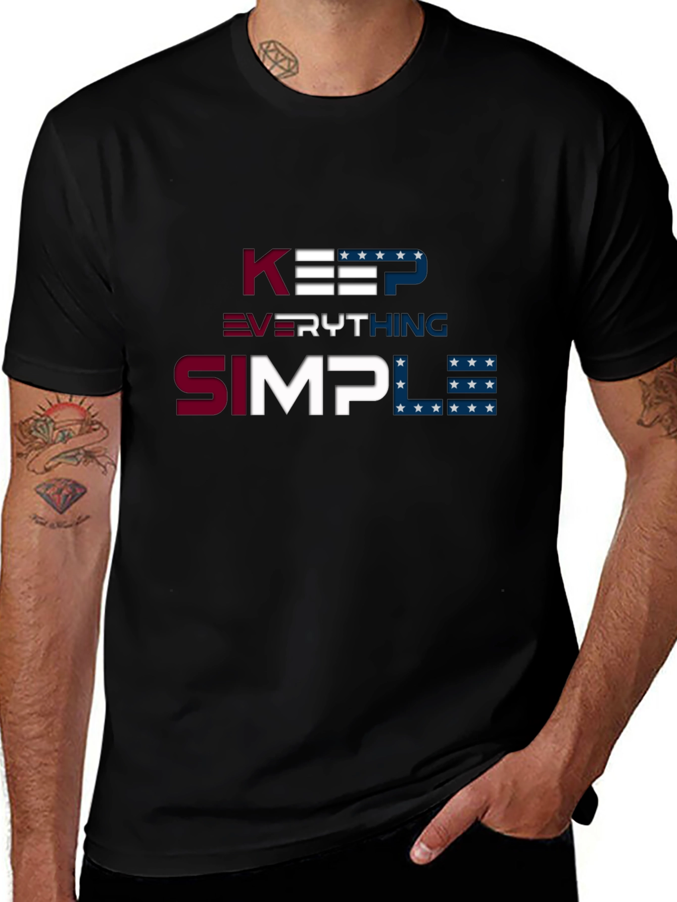 Variant 11 of Keep Everything Simple Graphic Tee