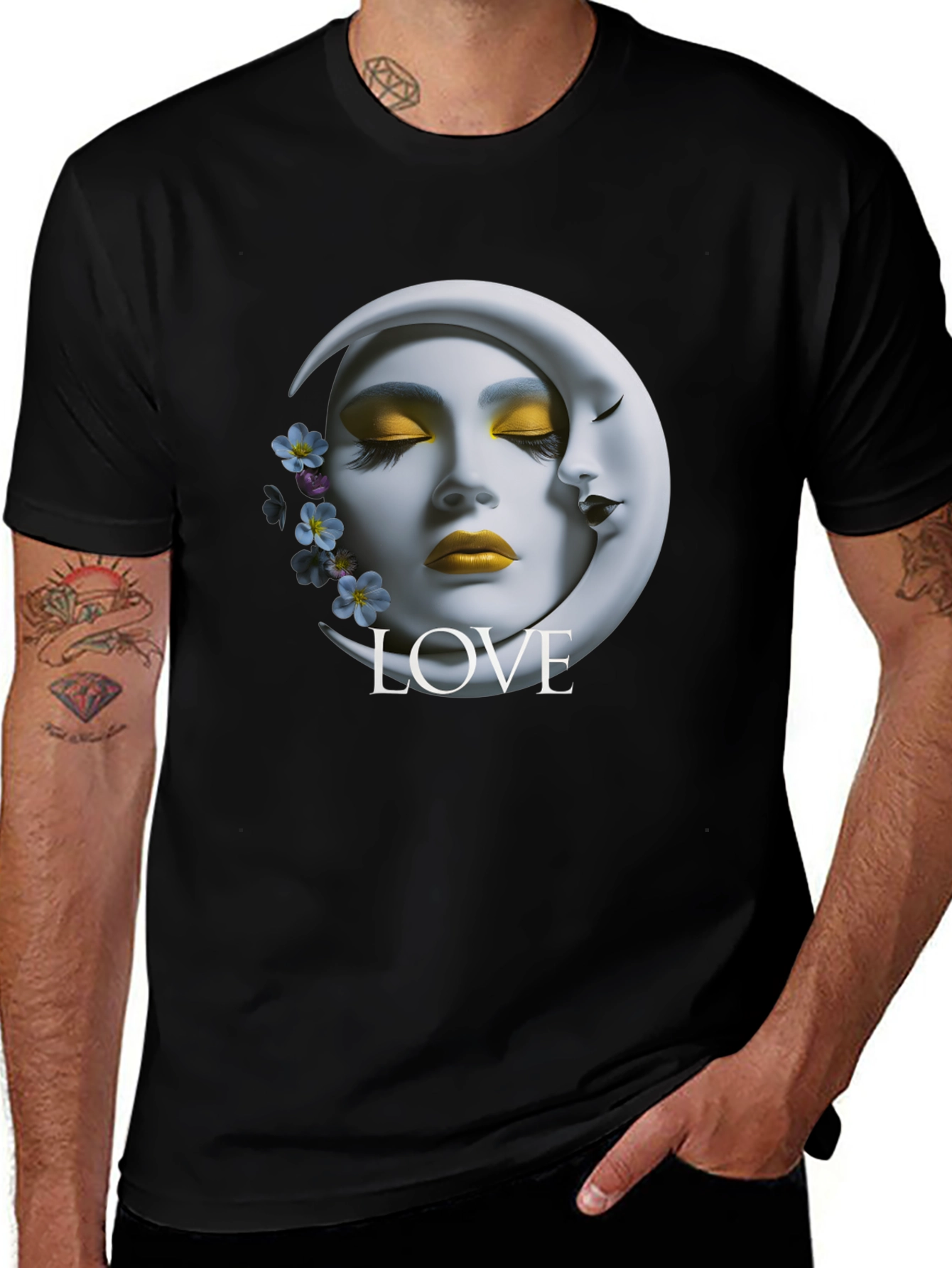 Variant 25 of Love Moon Graphic Tee - Unique Design