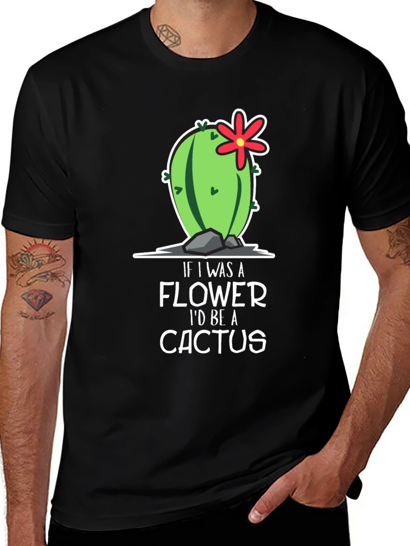 Variant 28 of Cactus Flower Graphic Tee - Funny Novelty Shirt