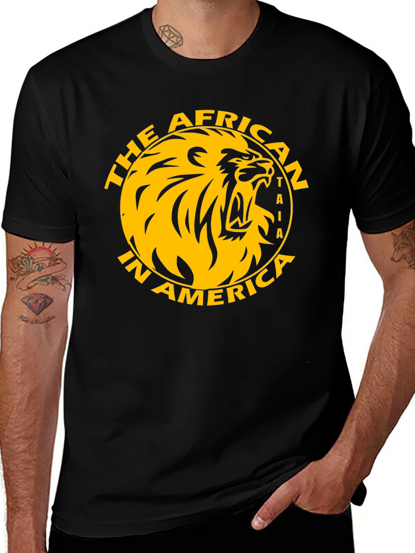 Variant 24 of The African T-Shirt Lion Graphic Tee