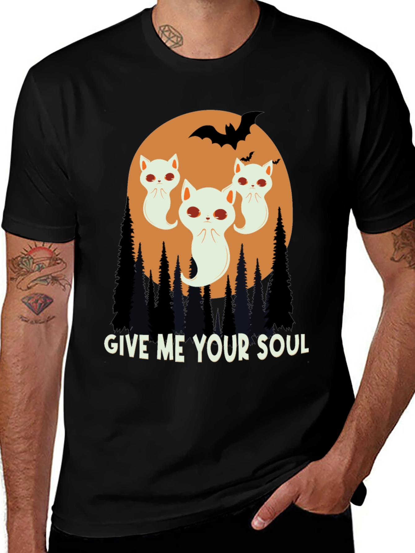 Variant 20 of Halloween Cats Soul T-Shirt