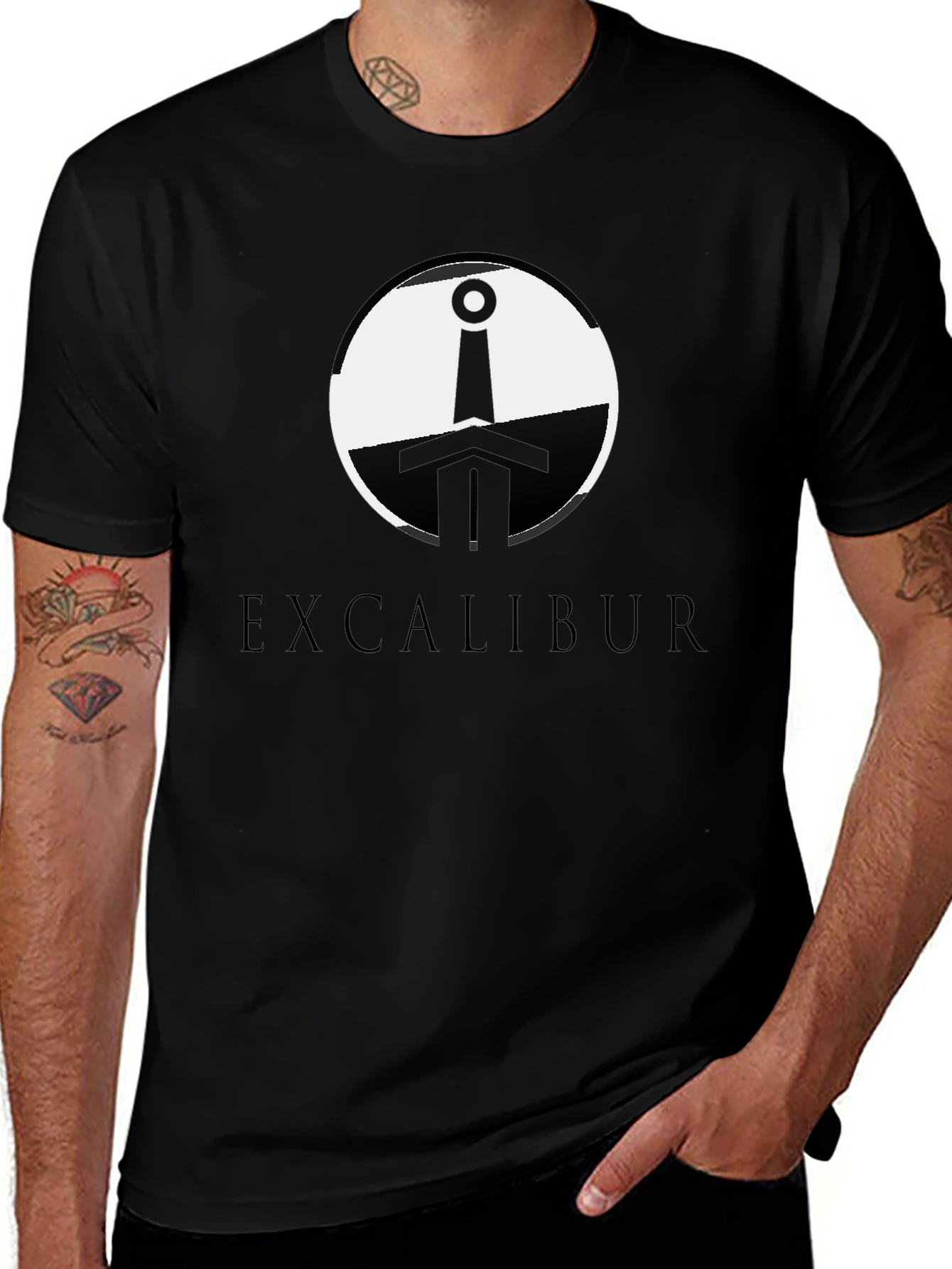 Variant 26 of Excalibur Sword Graphic T-Shirt - Classic Legend