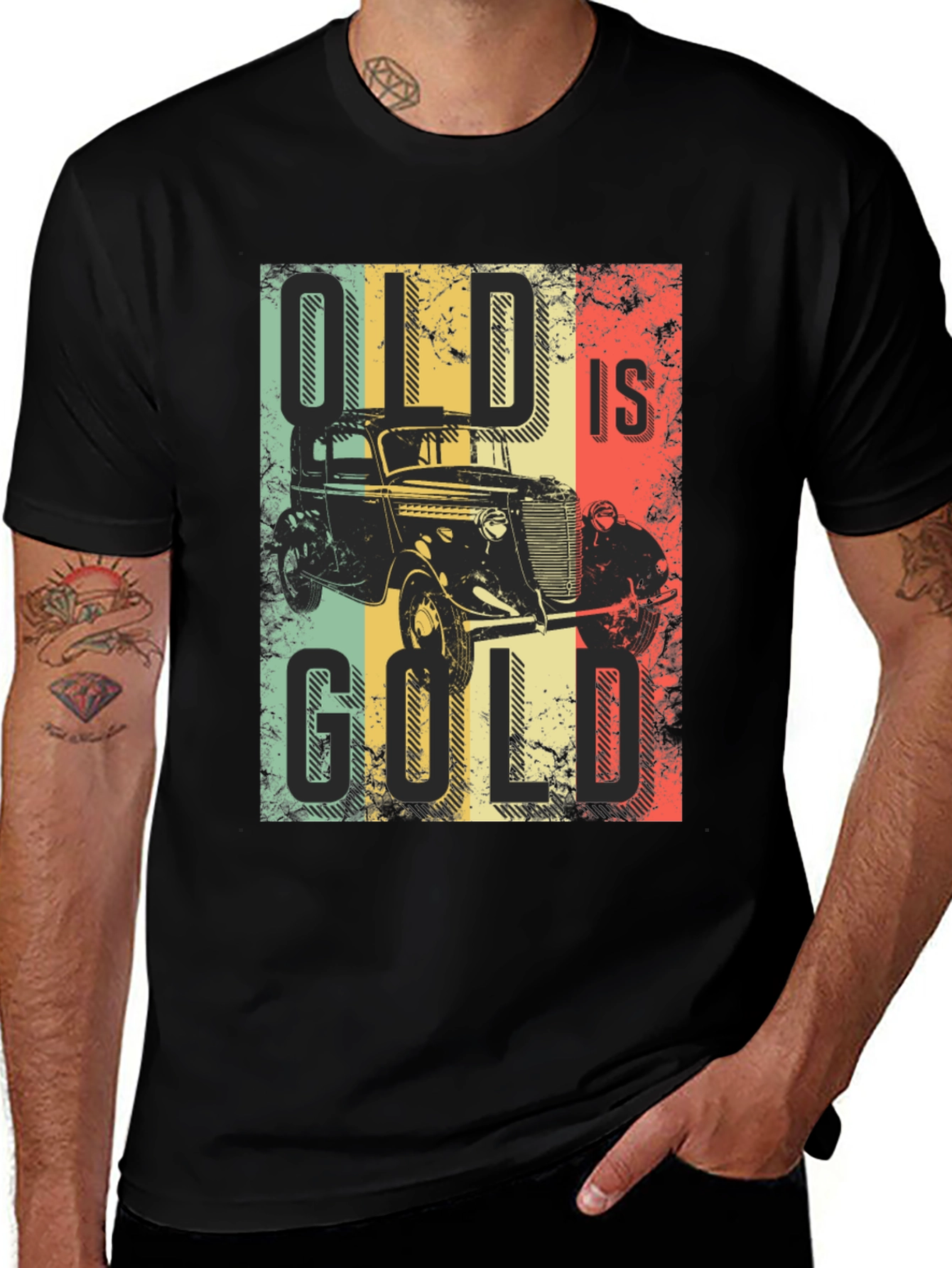 Variant 21 of Old Is Gold Car T-Shirt