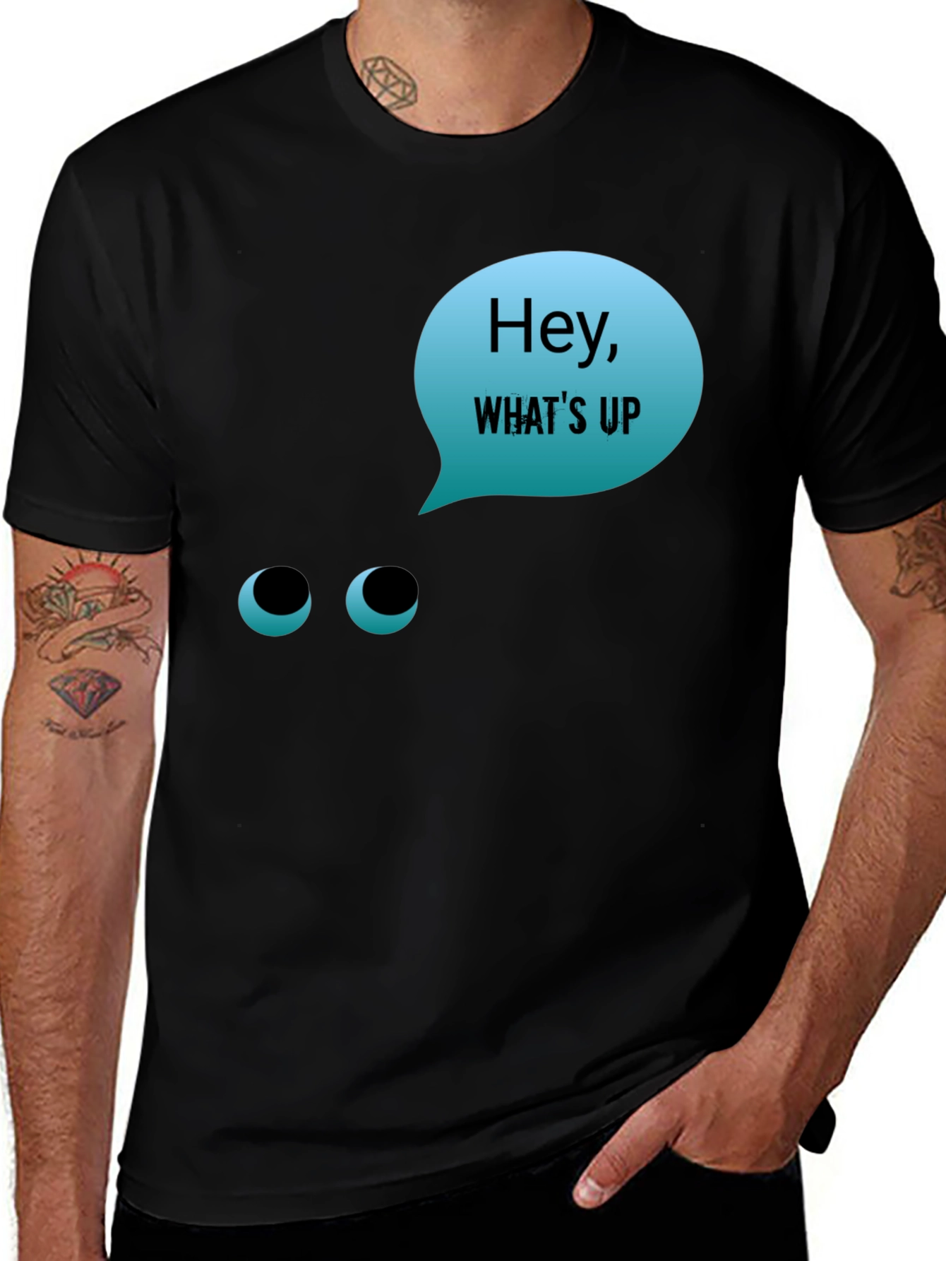 Variant 28 of Hey What's Up T-Shirt - Funny Graphic Tee