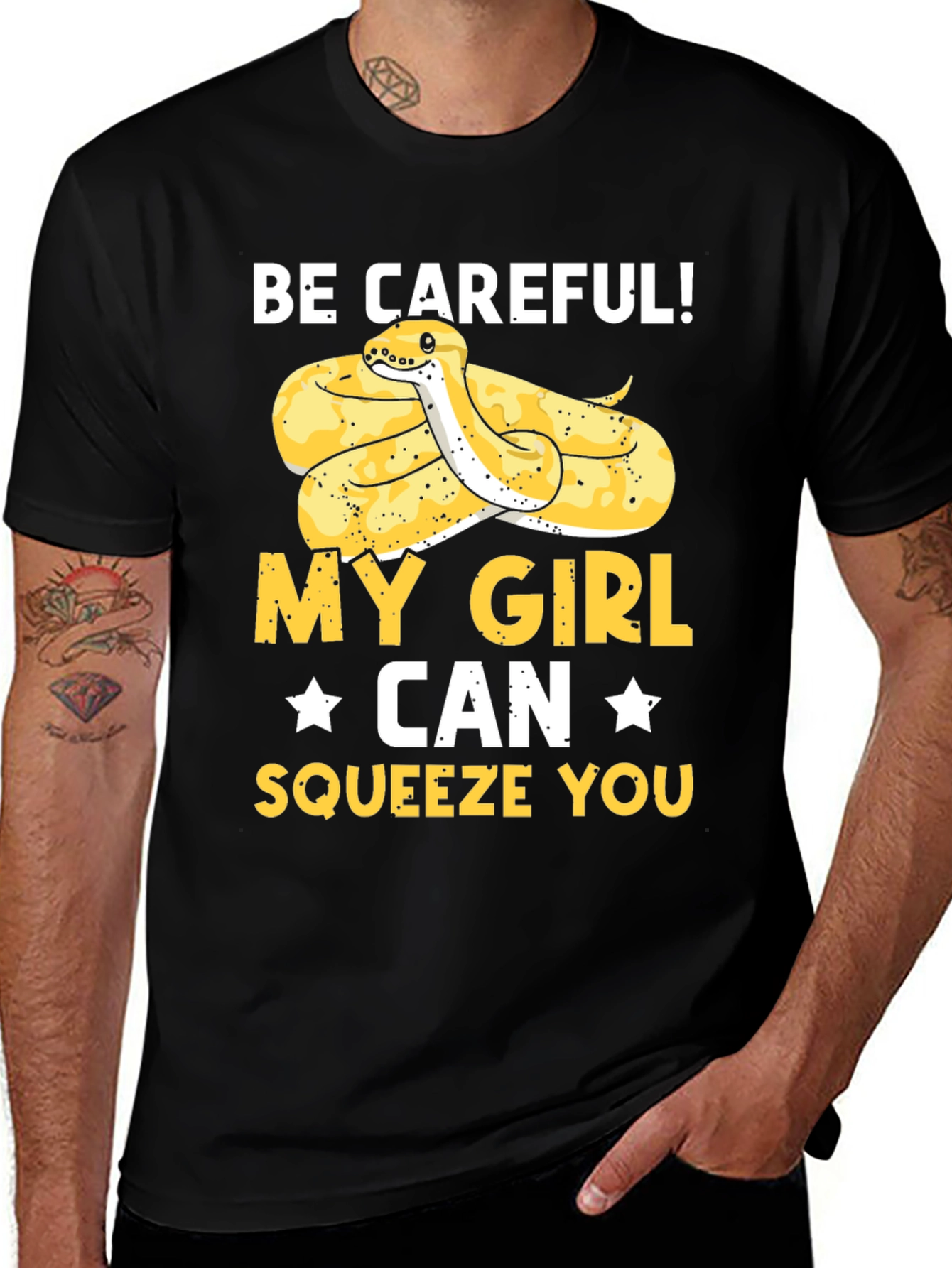 Variant 19 of Be Careful! My Girl Snake T-Shirt