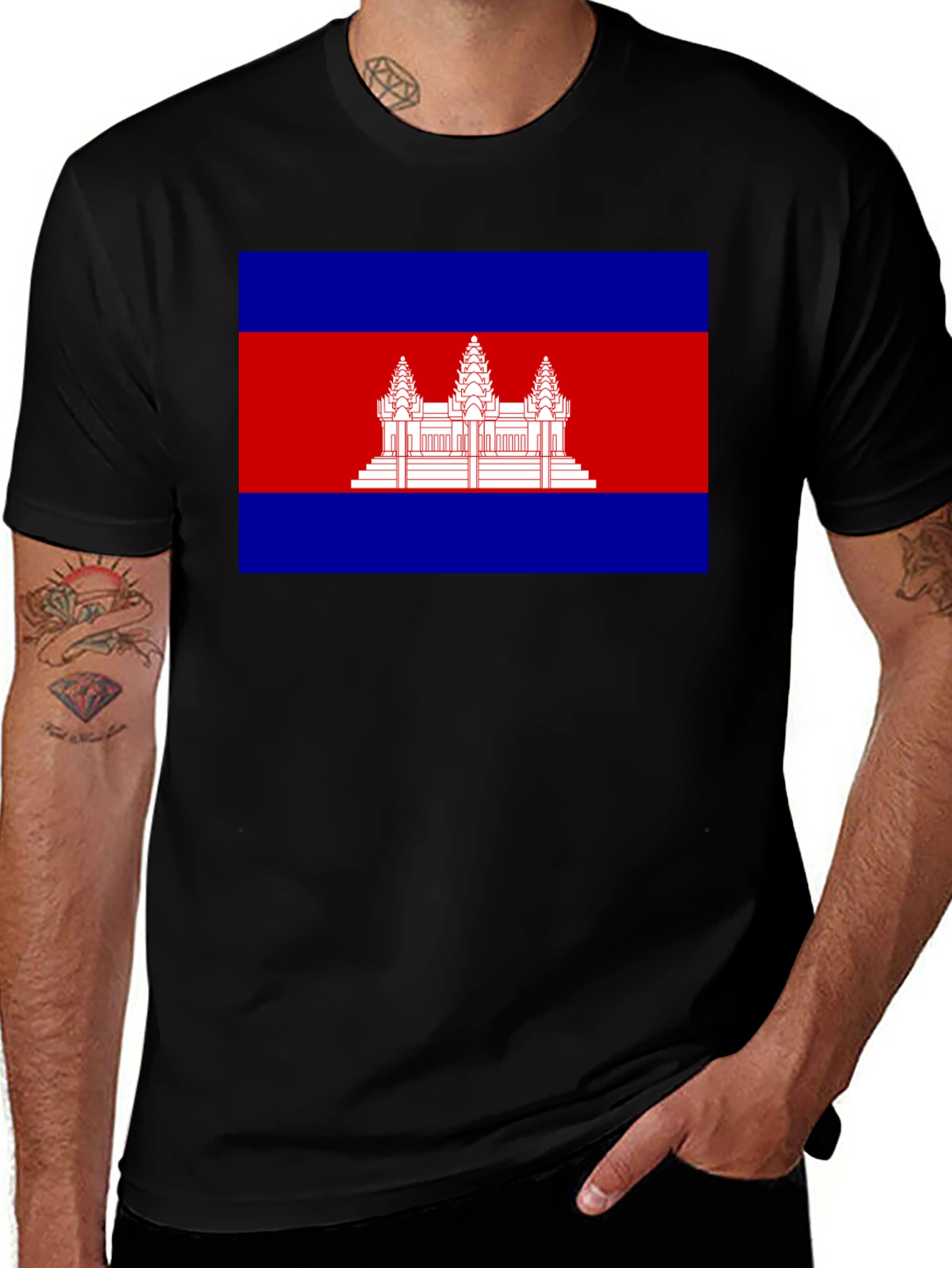 Cambodia Flag T-Shirt - National Pride Tee