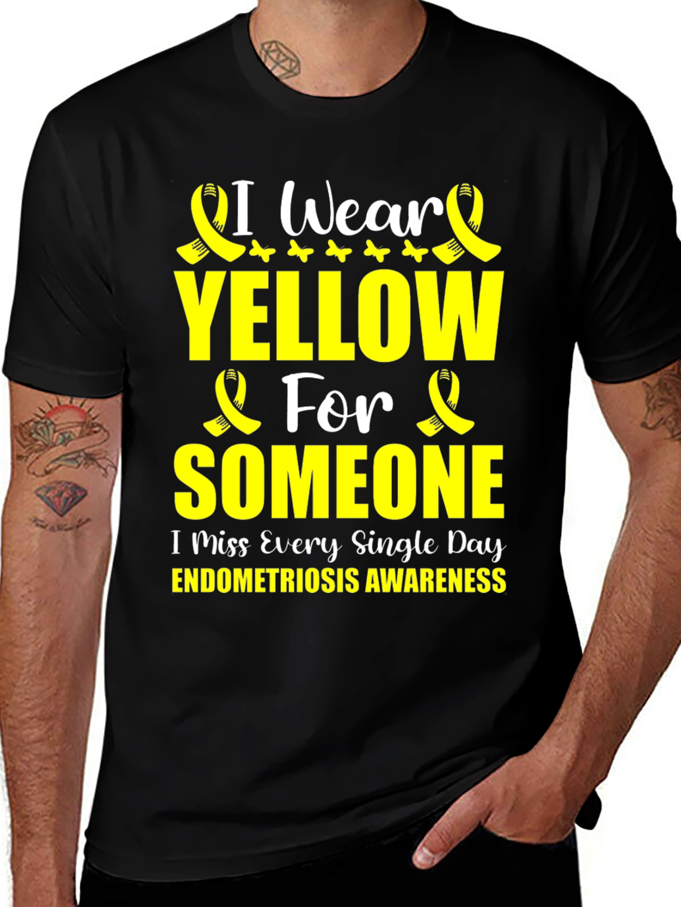 Yellow Ribbon Endometriosis Awareness T-Shirt