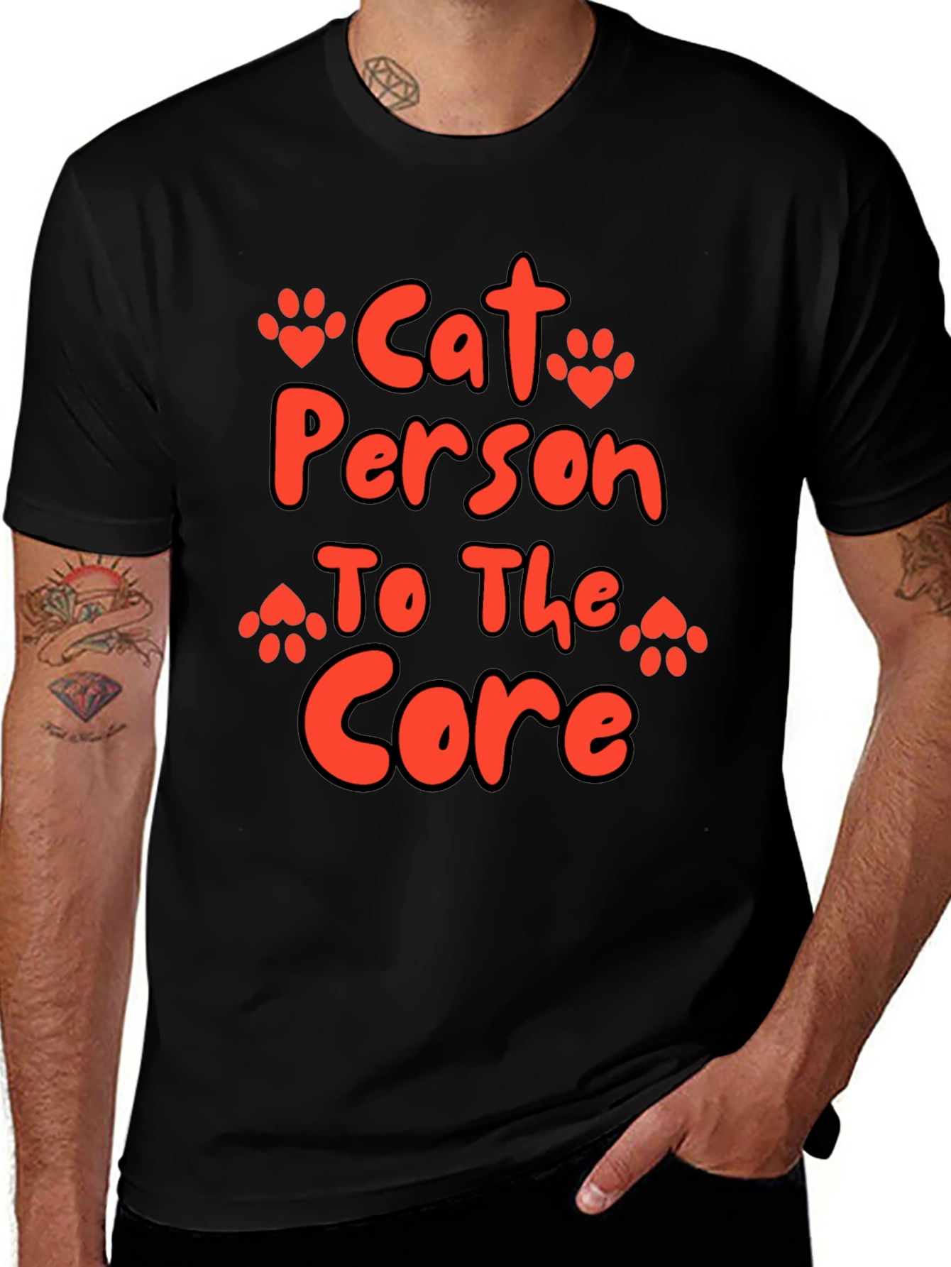 Variant 9 of Cat Person To The Core Graphic T-Shirt