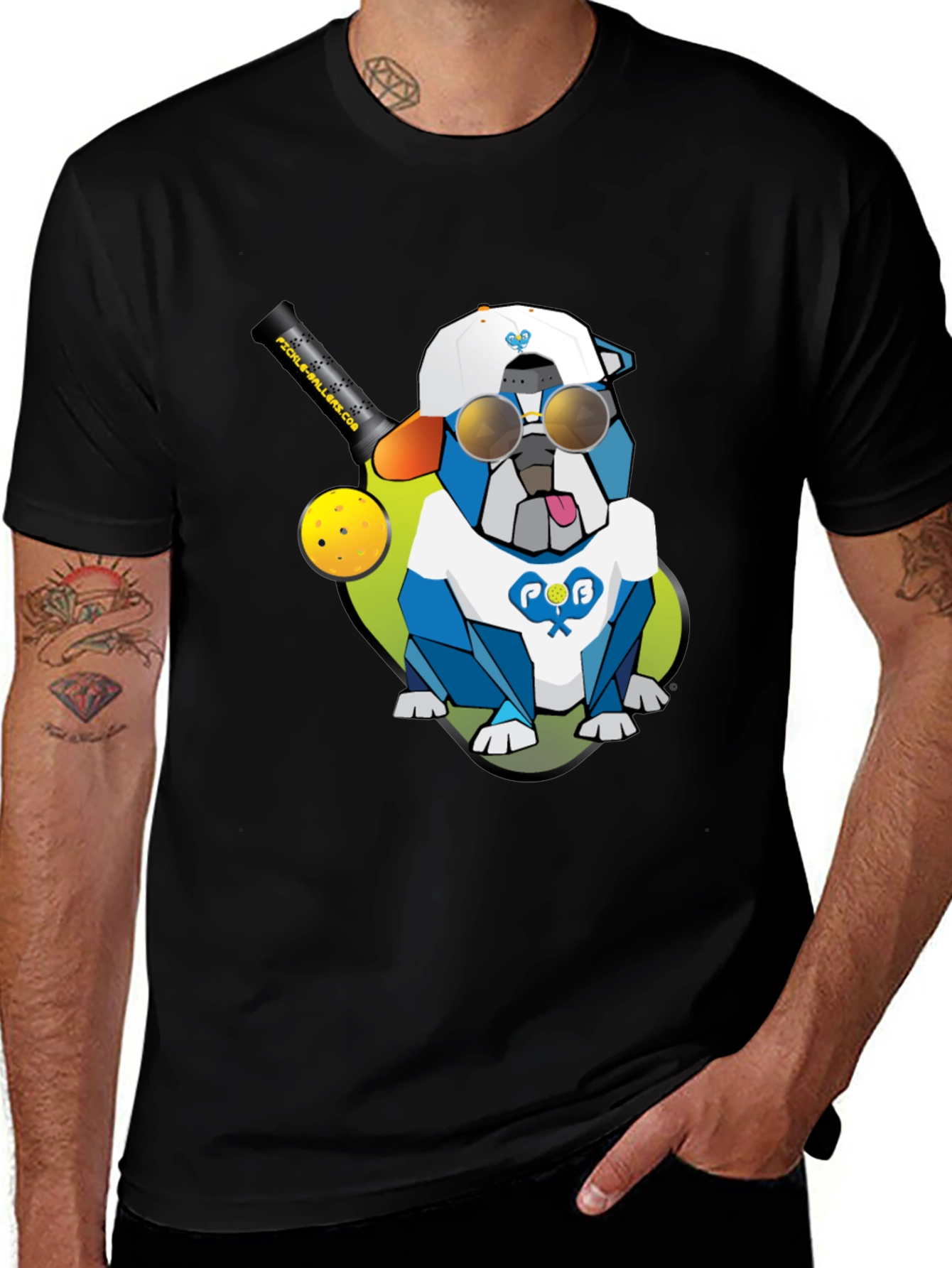 Variant 28 of Cool Bulldog Pickleball T-Shirt