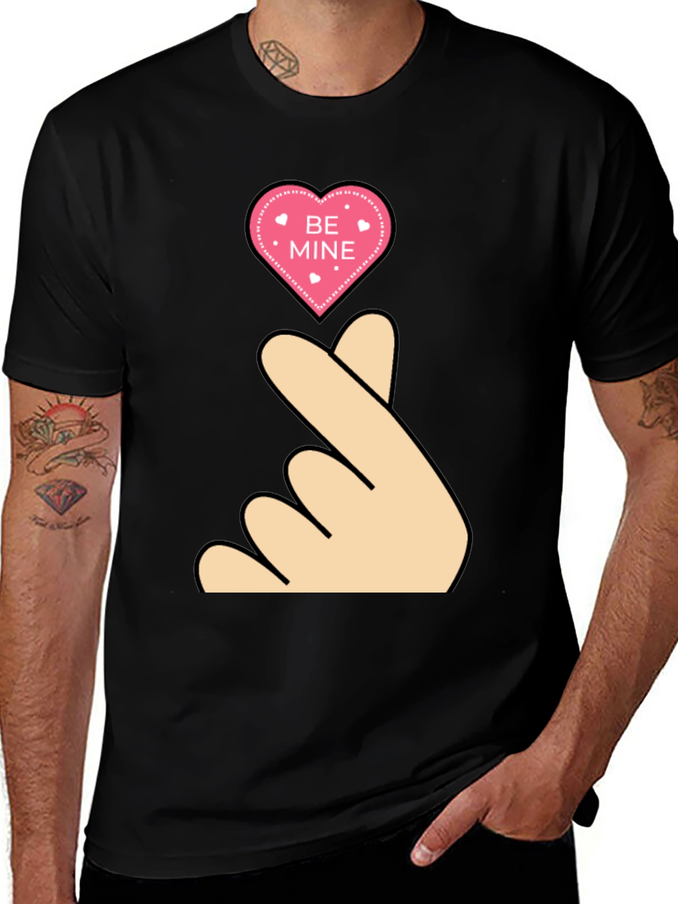 Variant 15 of Be Mine Heart Hand T-Shirt