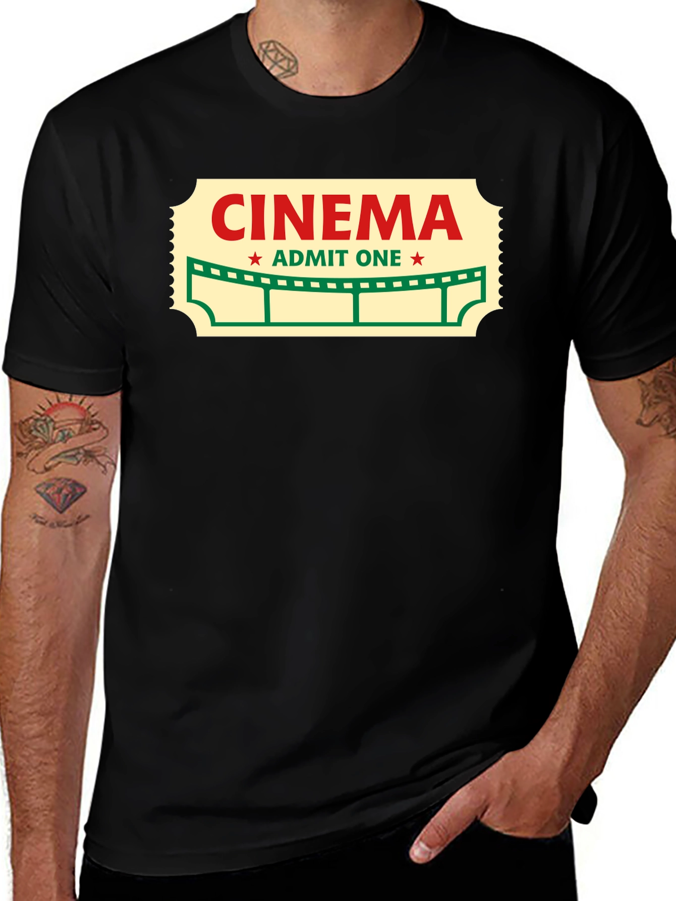 Variant 16 of Cinema Ticket Graphic Tee - Classic Movie Lover T-Shirt