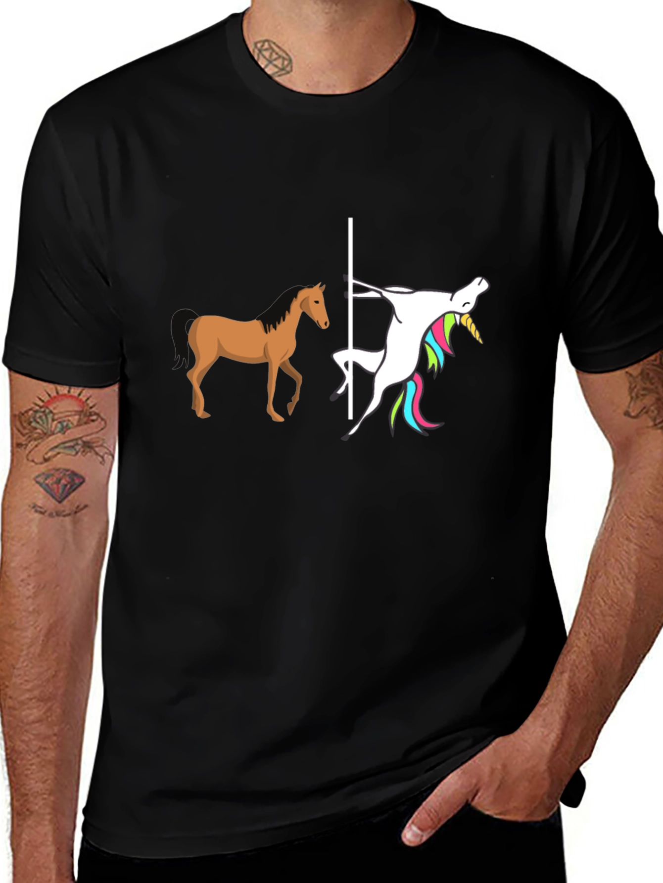 Funny Pole Dancing Unicorn T-Shirt