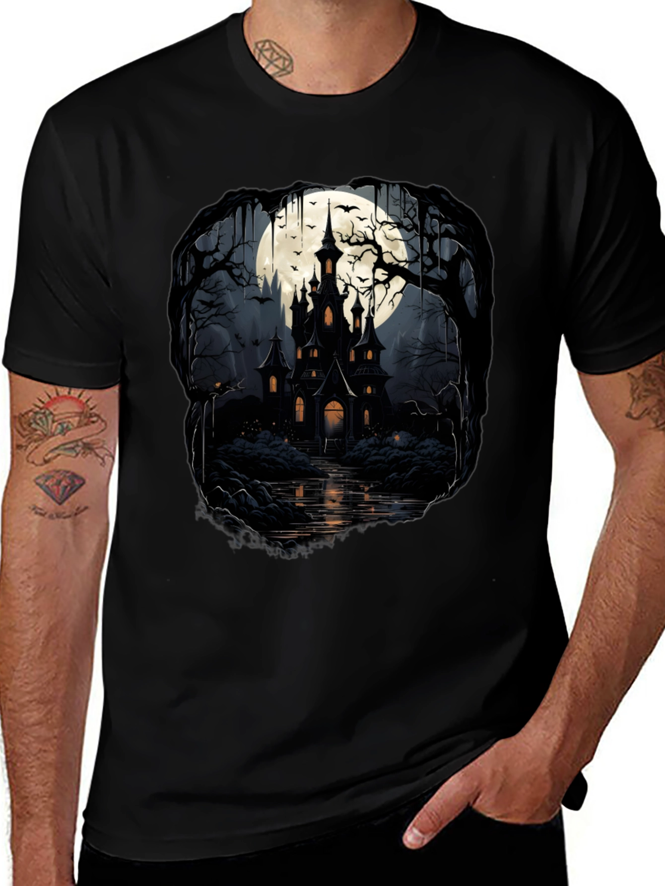 Haunted Castle Halloween T-Shirt