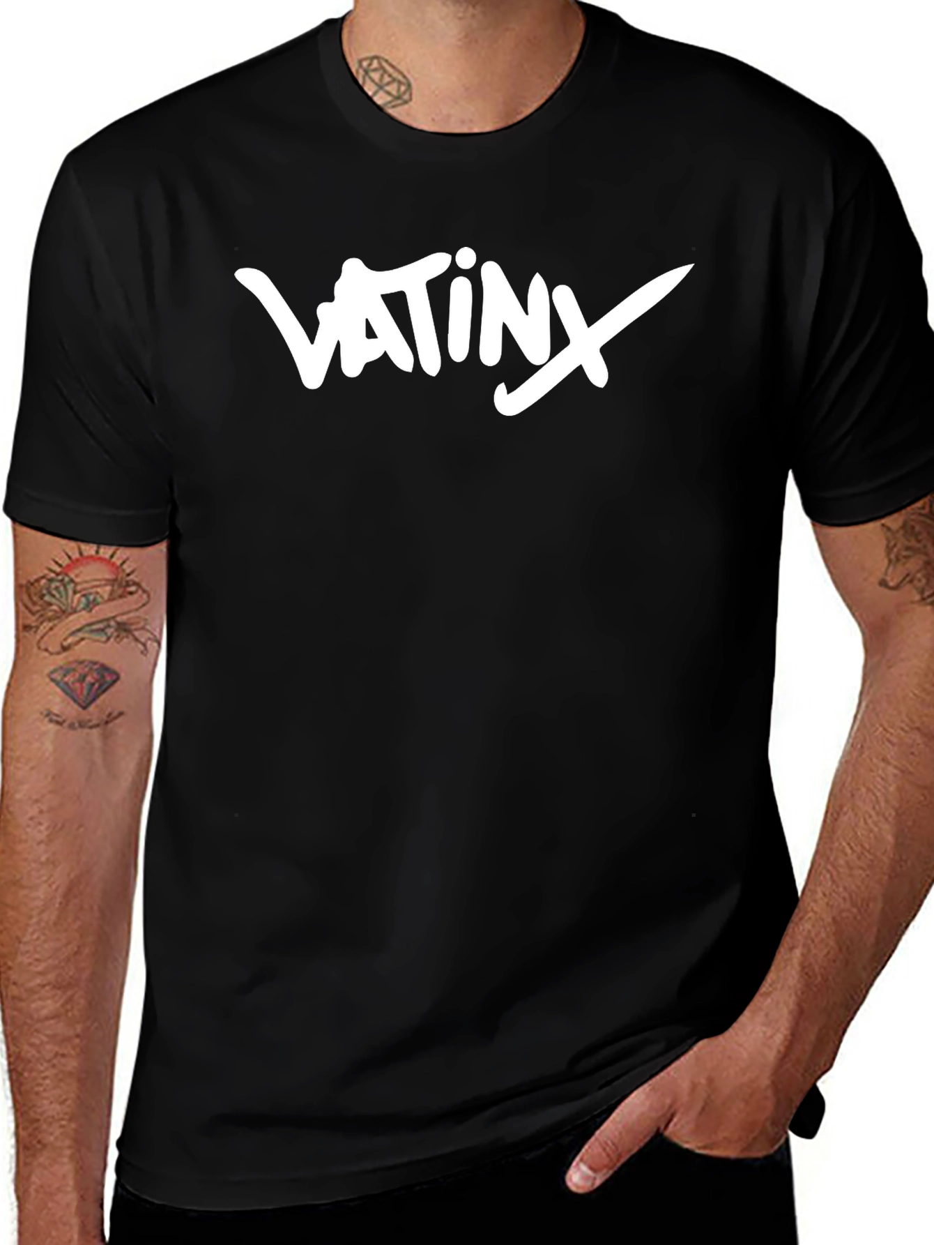 Variant 17 of Vatinx Black Graphic Tee - Casual Streetwear