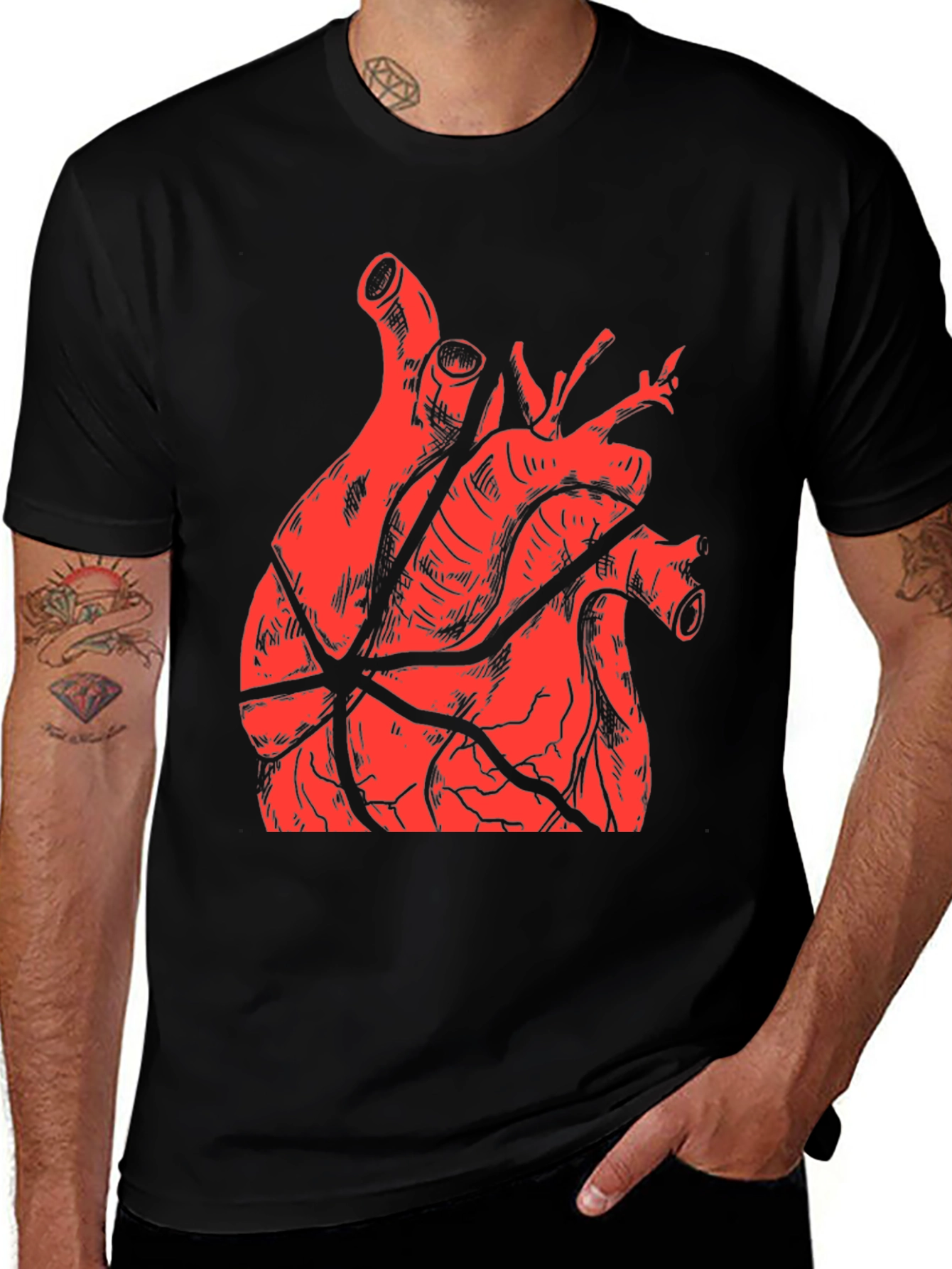 Anatomical Heart Graphic Print Tee