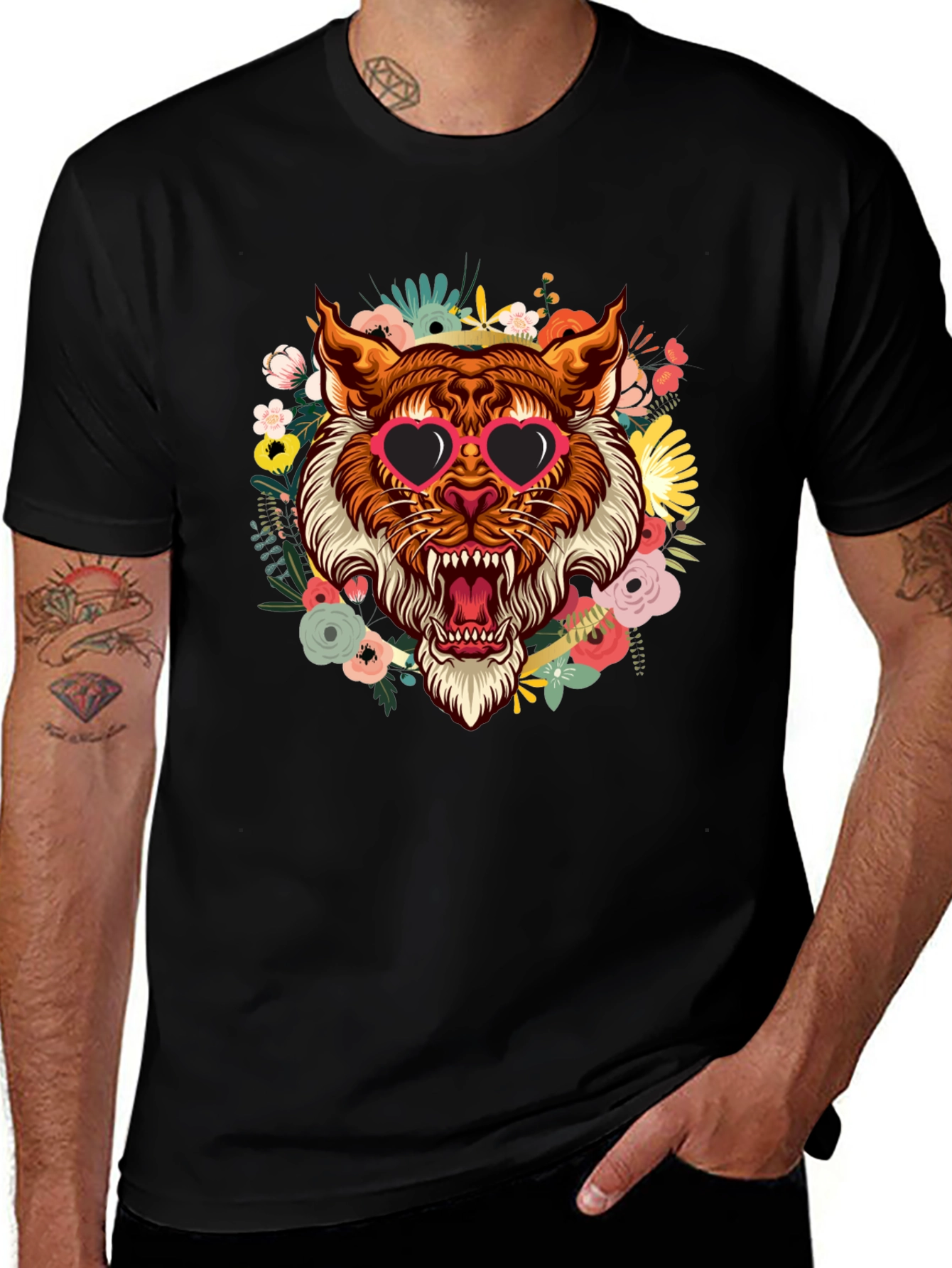 Variant 21 of Tiger Floral T-Shirt