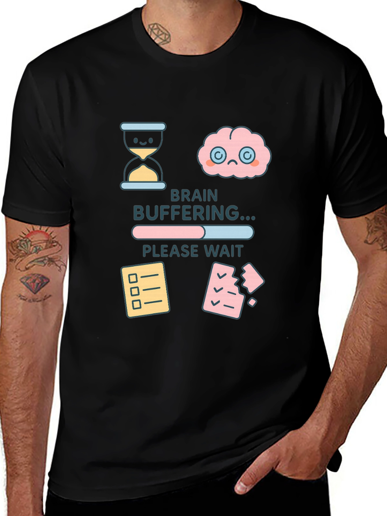 Variant 30 of Brain Buffering Funny Graphic T-Shirt